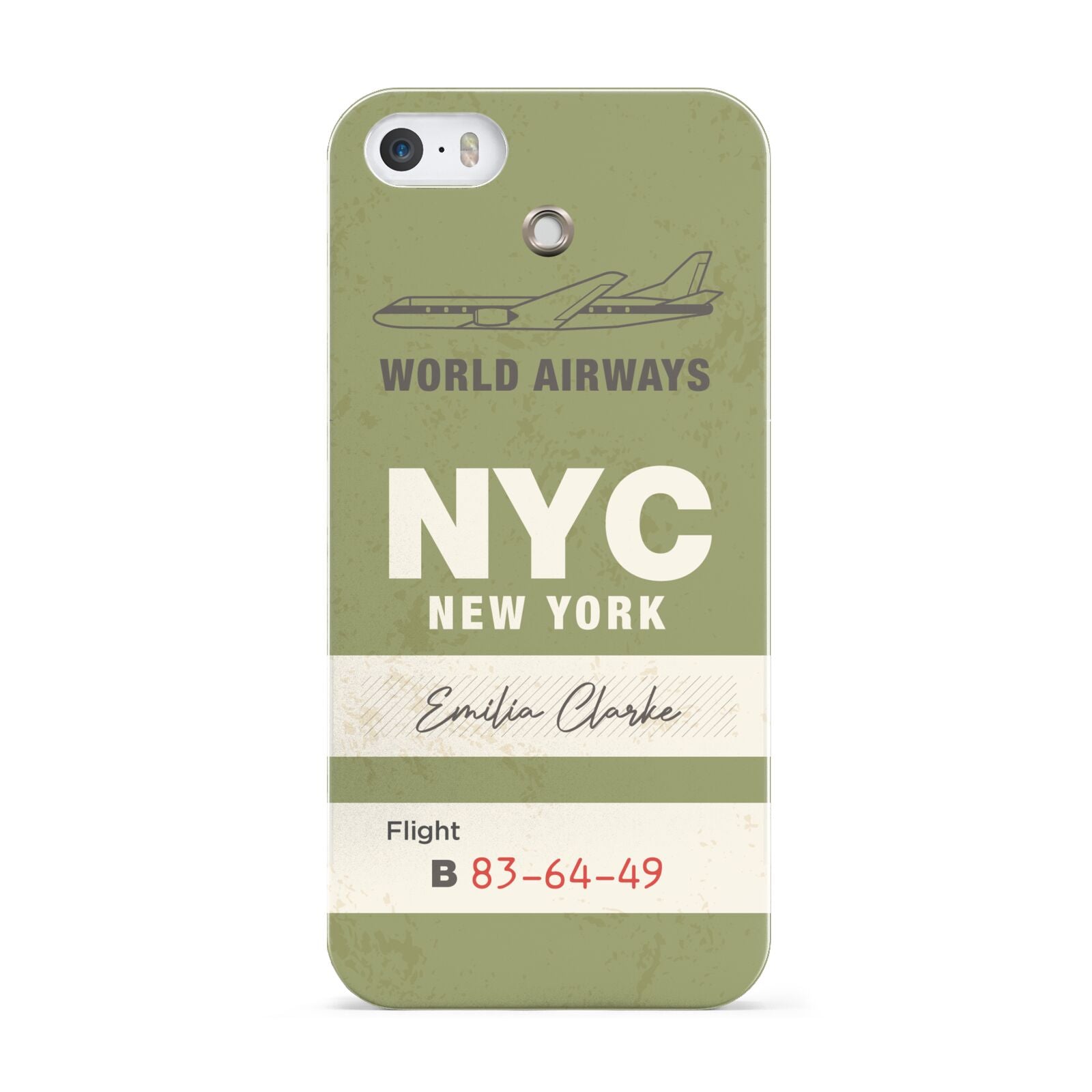 Personalised Vintage Baggage Tag Apple iPhone 5 Case