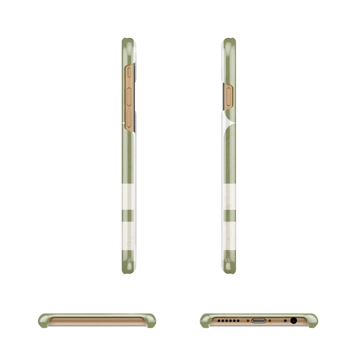 Personalised Vintage Baggage Tag Apple iPhone 6 3D Wrap Snap Case Angled Images