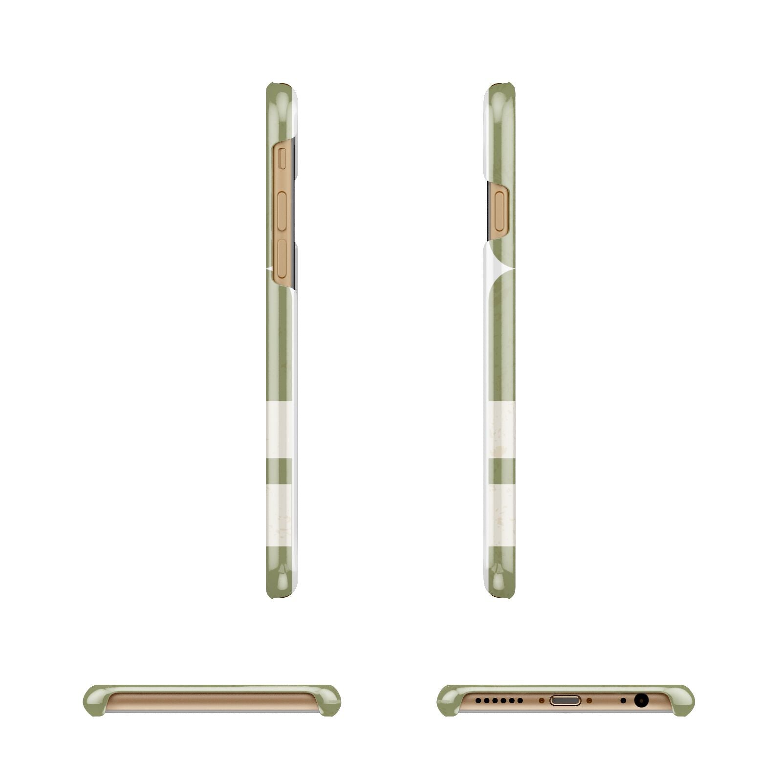 Personalised Vintage Baggage Tag Apple iPhone 6 3D Wrap Snap Case Angled Images