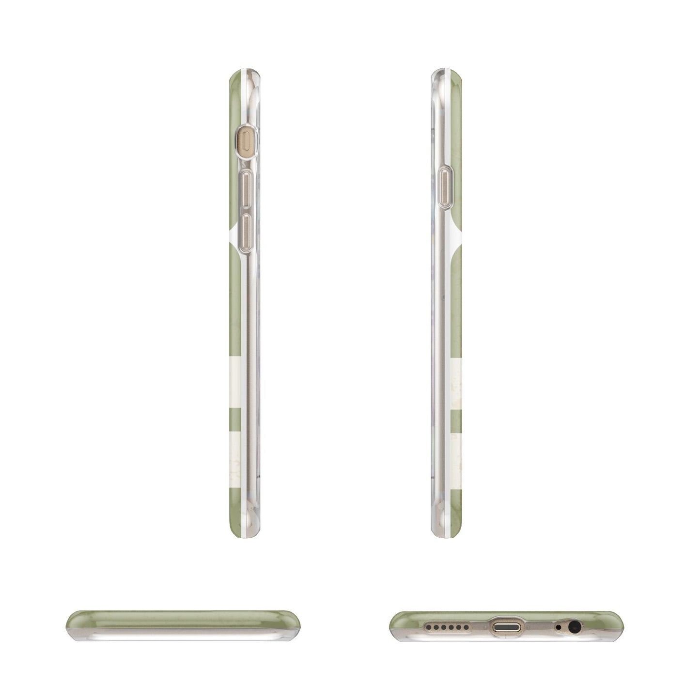 Personalised Vintage Baggage Tag Apple iPhone 6 3D Wrap Tough Case Alternative Image Angles