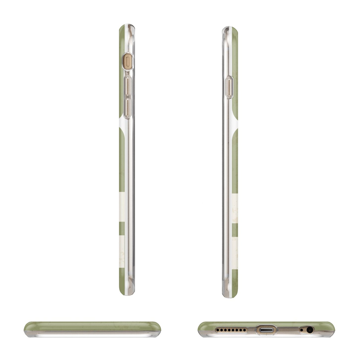 Personalised Vintage Baggage Tag Apple iPhone 6 Plus 3D Wrap Tough Case Alternative Image Angles