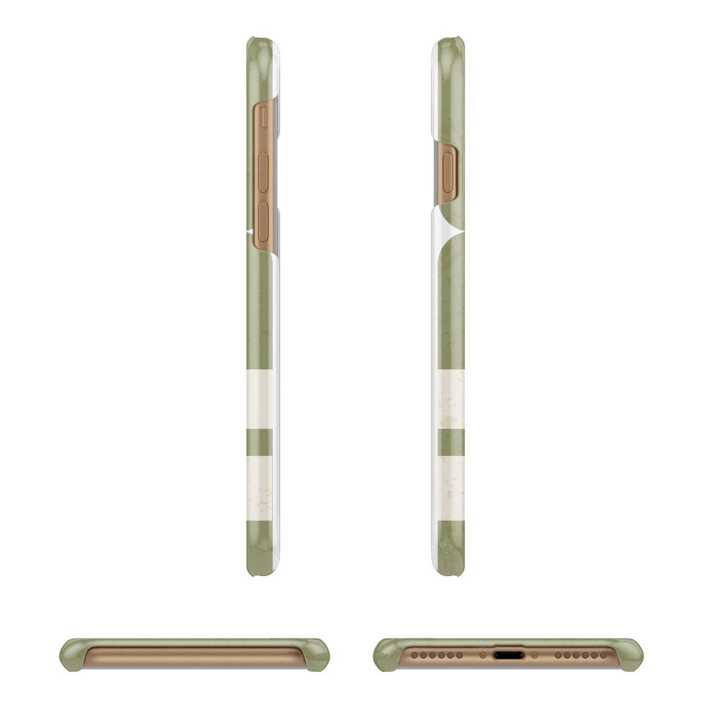 Personalised Vintage Baggage Tag Apple iPhone 7 8 3D Wrap Snap Case Angled Images