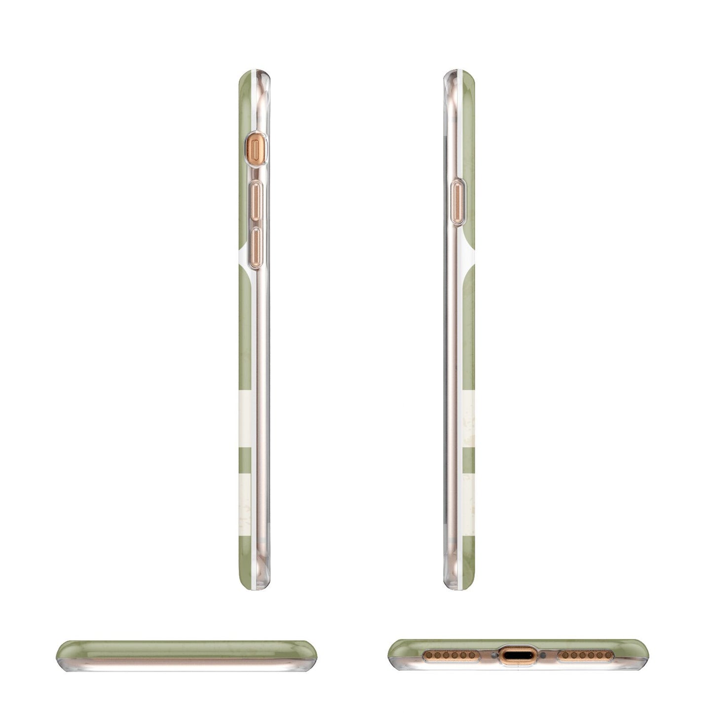 Personalised Vintage Baggage Tag Apple iPhone 7 8 3D Wrap Tough Case Alternative Image Angles