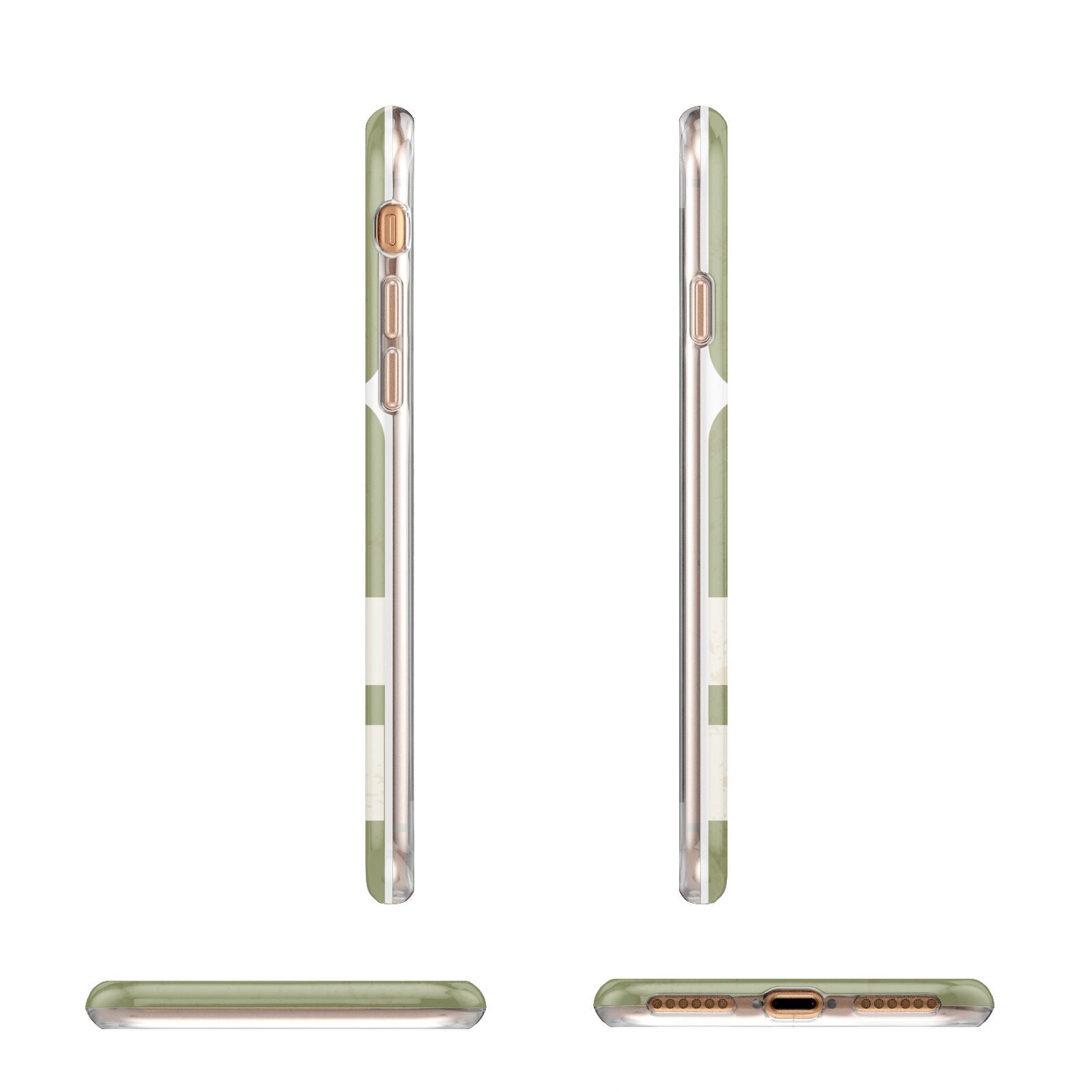 Personalised Vintage Baggage Tag Apple iPhone 7 8 3D Wrap Tough Case Alternative Image Angles