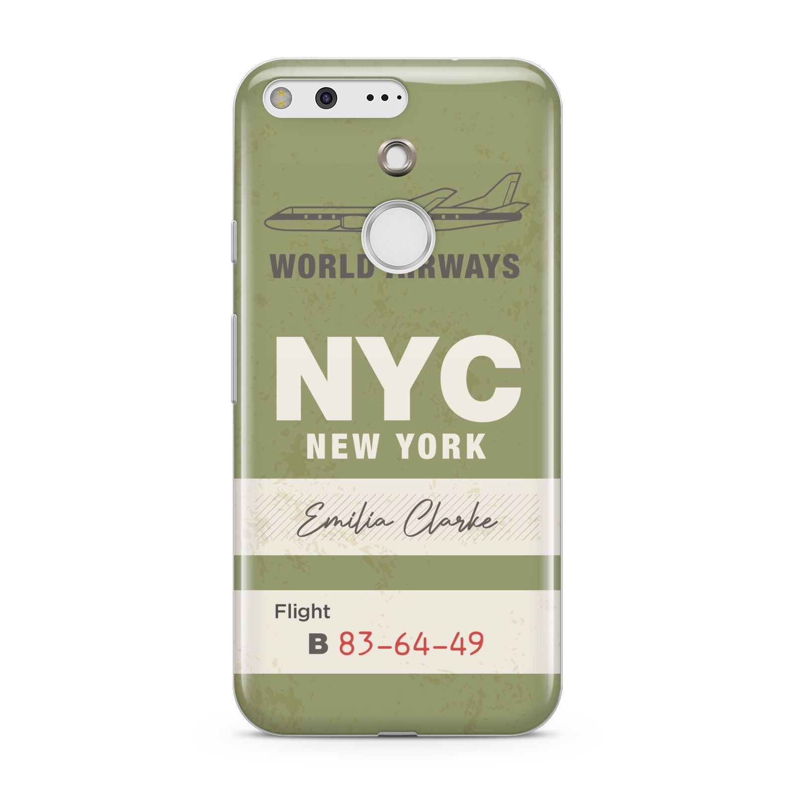 Personalised Vintage Baggage Tag Google Pixel Case