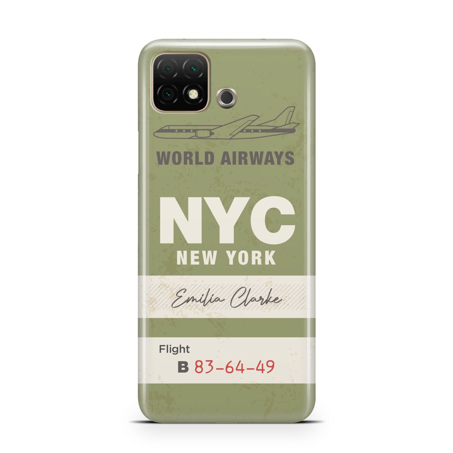 Personalised Vintage Baggage Tag Huawei Enjoy 20 Phone Case