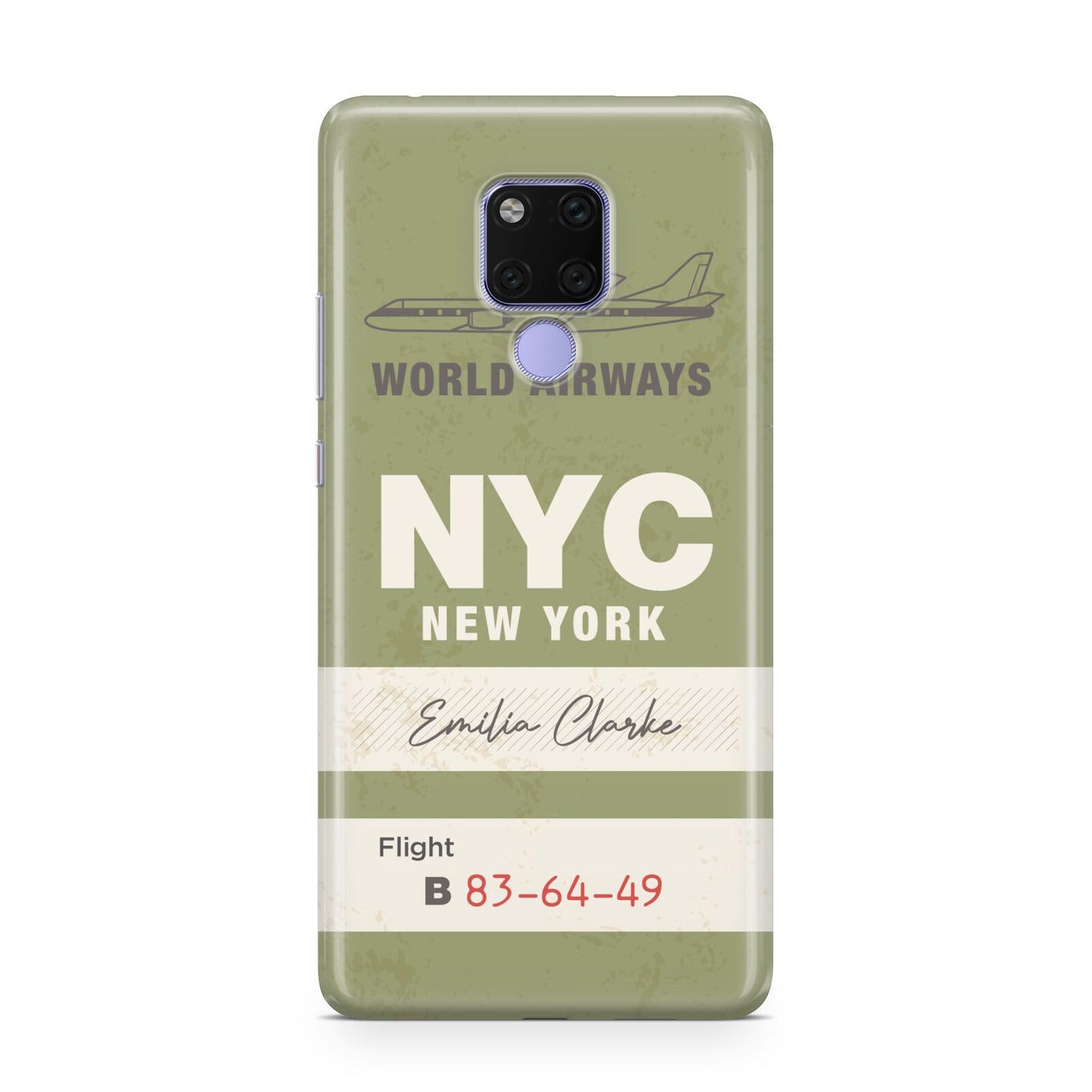 Personalised Vintage Baggage Tag Huawei Mate 20X Phone Case