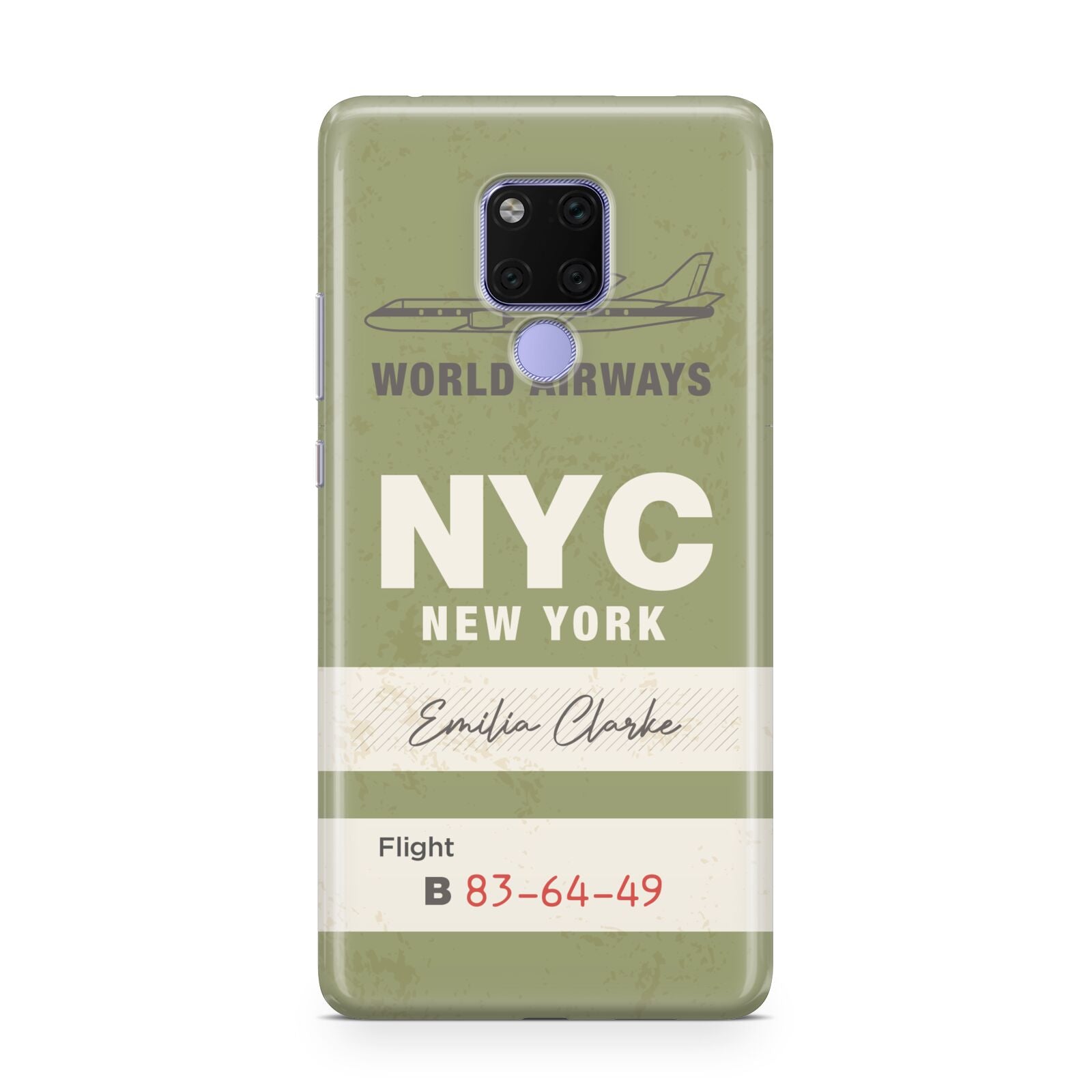 Personalised Vintage Baggage Tag Huawei Mate 20X Phone Case