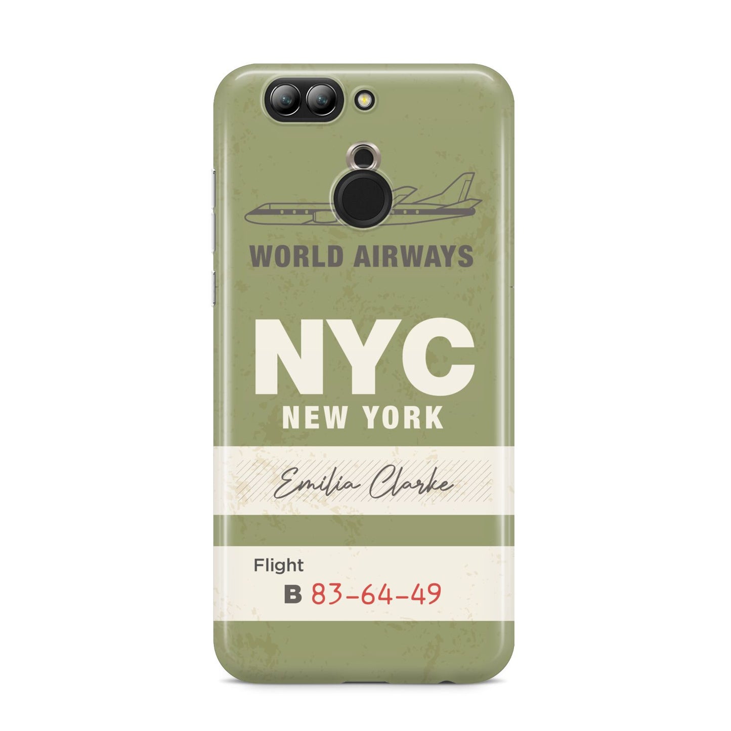Personalised Vintage Baggage Tag Huawei Nova 2s Phone Case