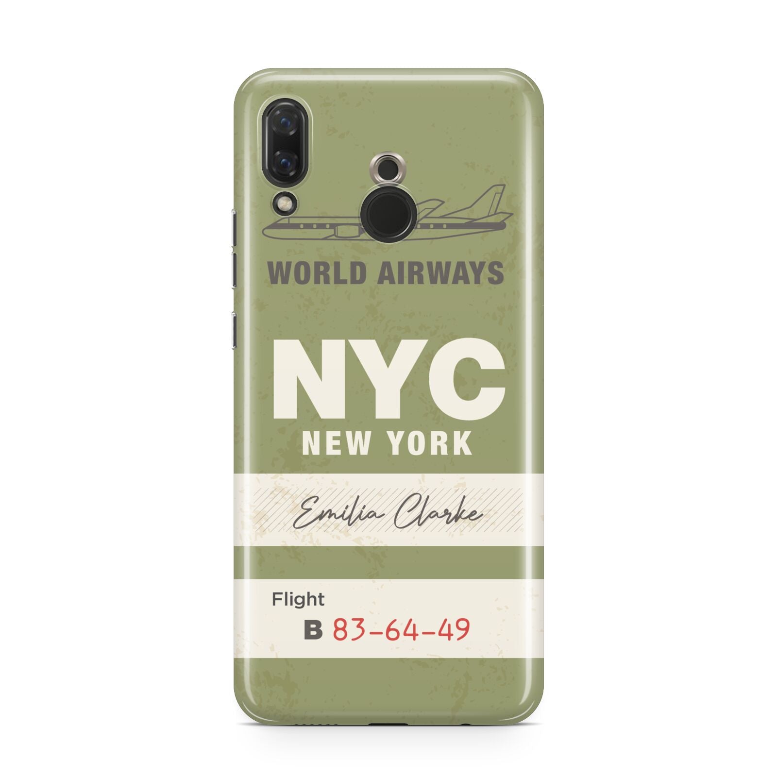 Personalised Vintage Baggage Tag Huawei Nova 3 Phone Case