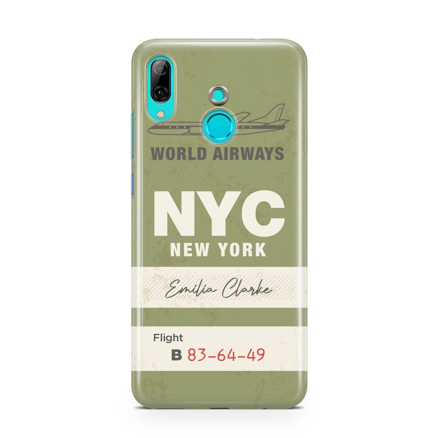 Personalised Vintage Baggage Tag Huawei P Smart 2019 Case