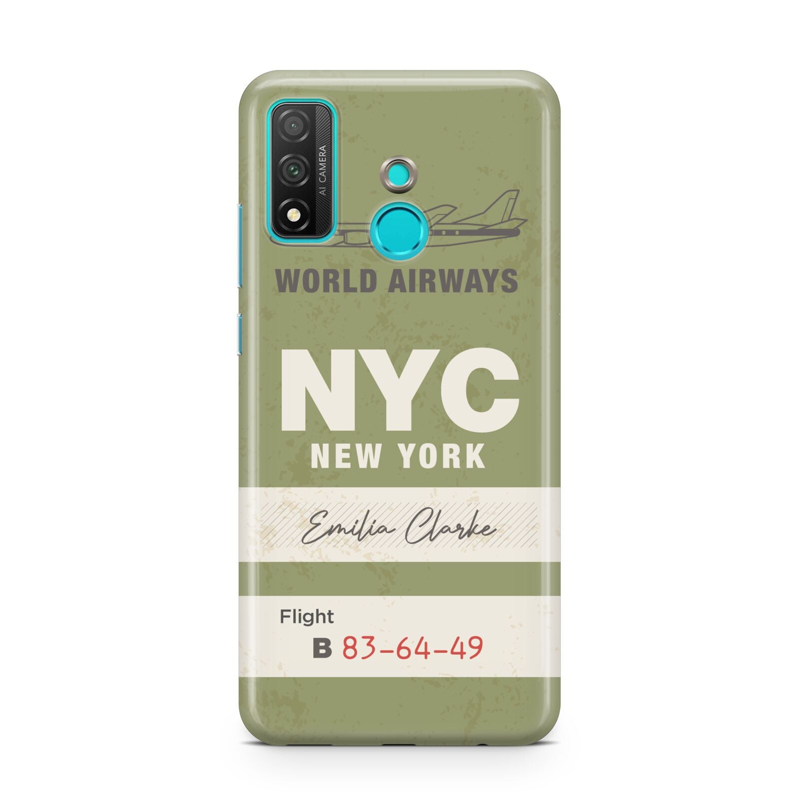Personalised Vintage Baggage Tag Huawei P Smart 2020