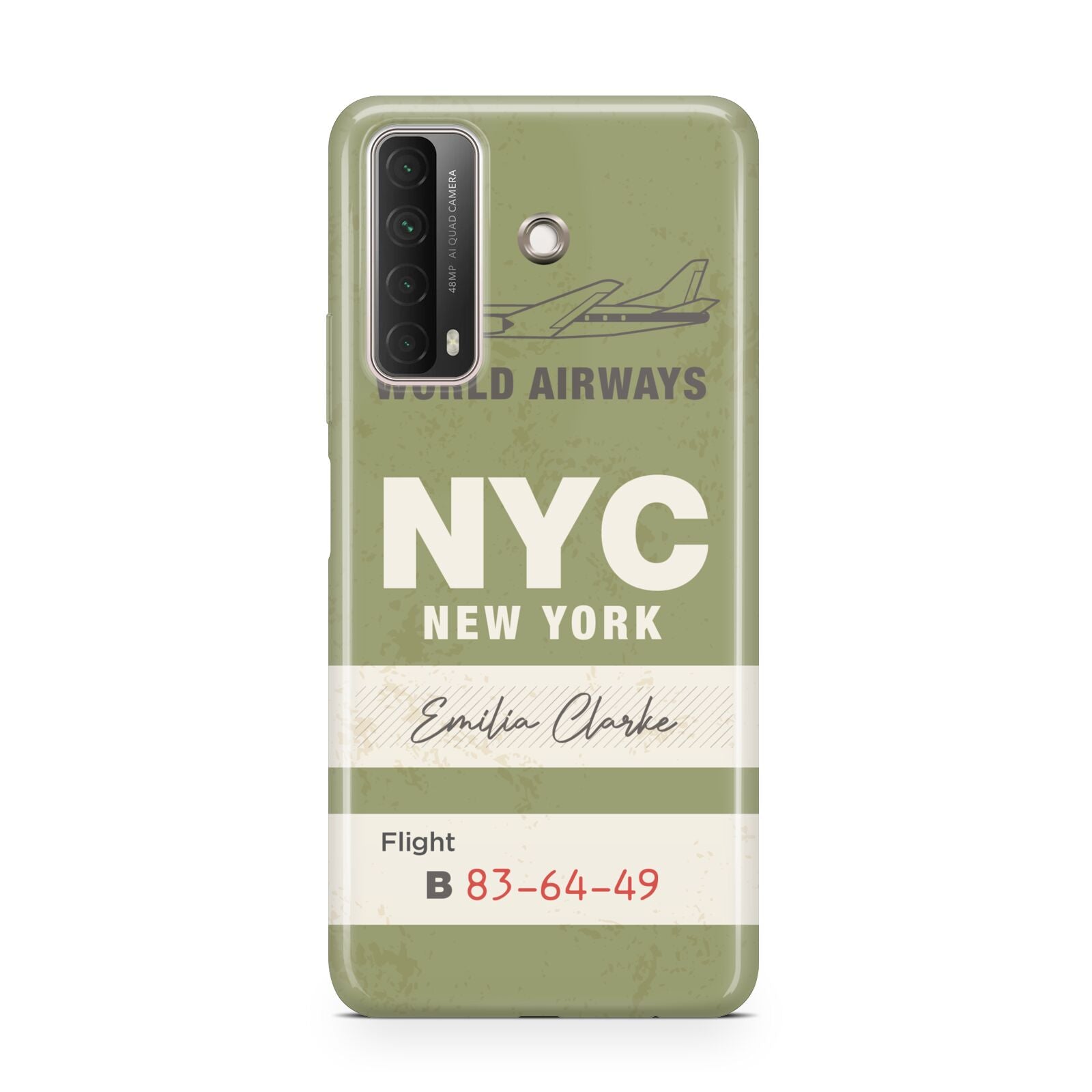 Personalised Vintage Baggage Tag Huawei P Smart 2021