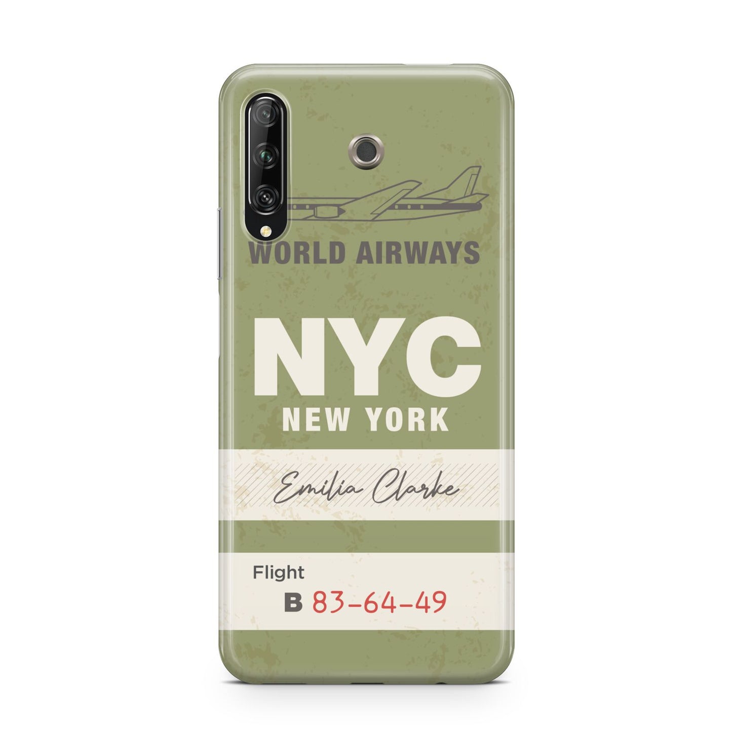 Personalised Vintage Baggage Tag Huawei P Smart Pro 2019