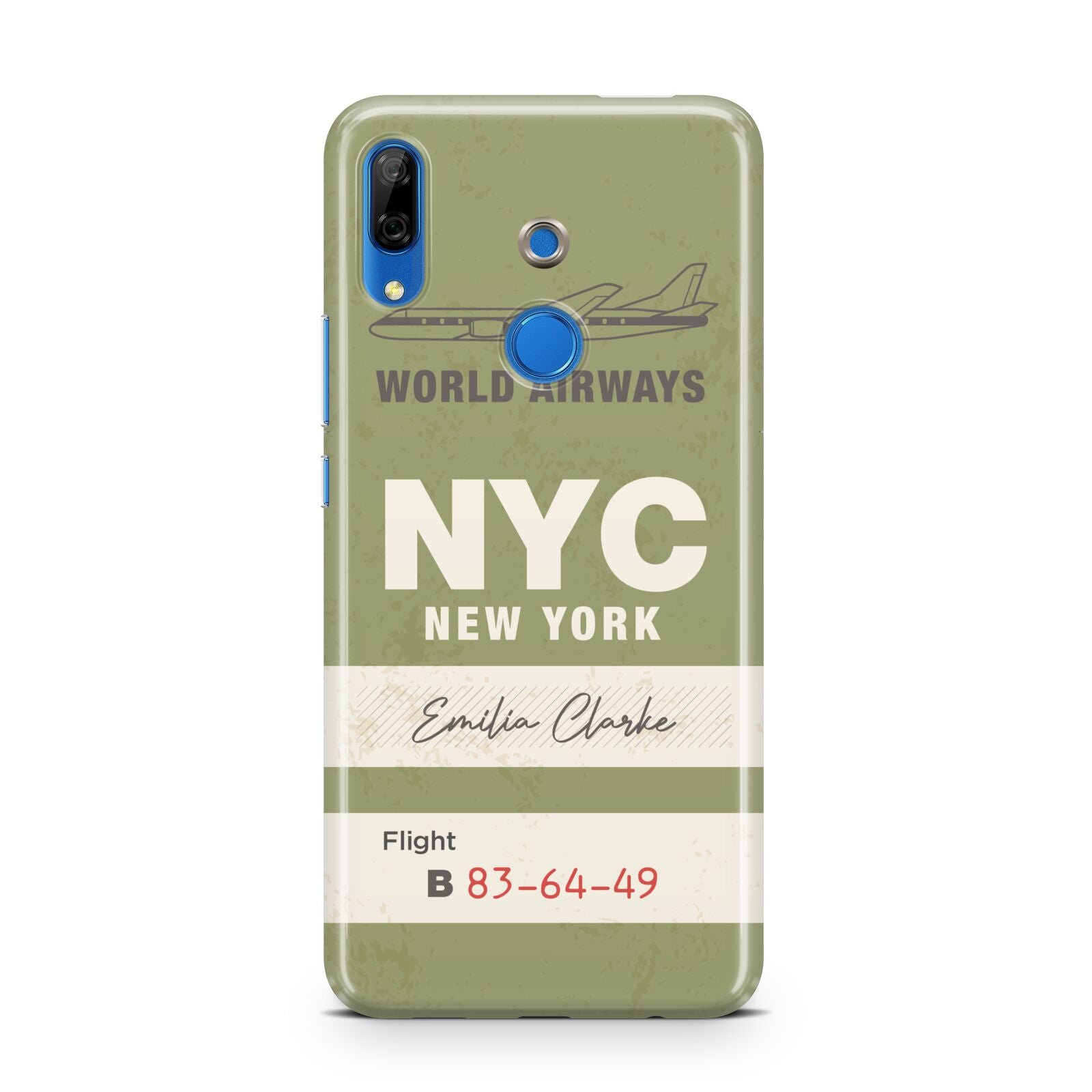 Personalised Vintage Baggage Tag Huawei P Smart Z