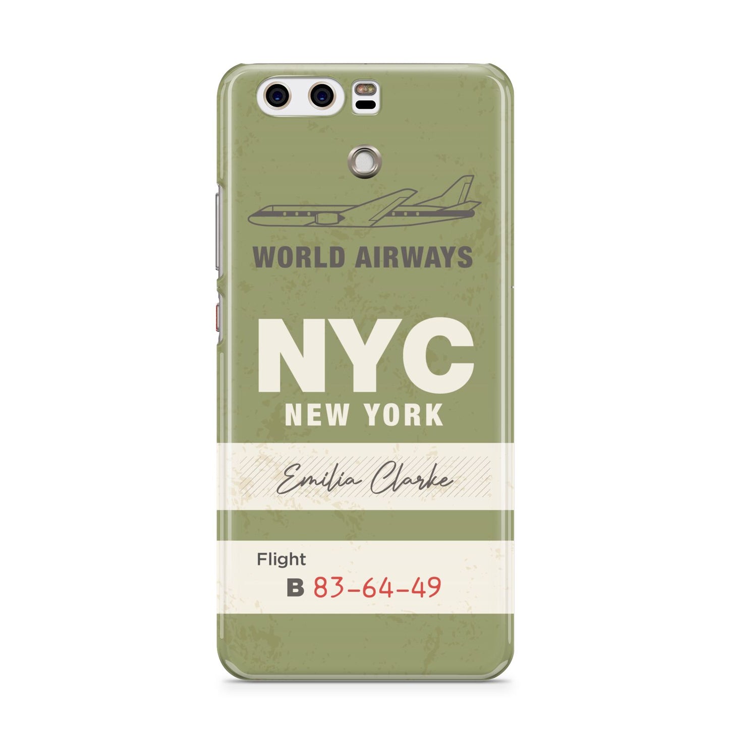 Personalised Vintage Baggage Tag Huawei P10 Phone Case