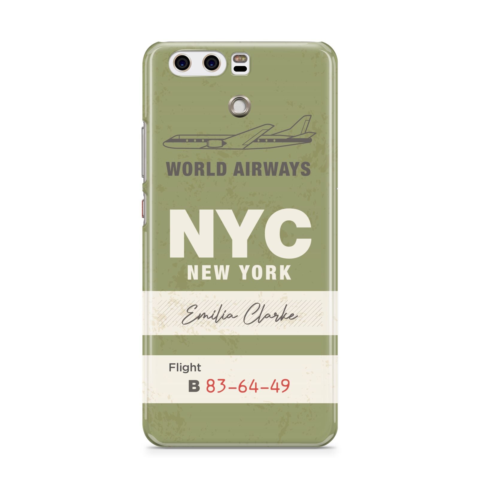 Personalised Vintage Baggage Tag Huawei P10 Phone Case