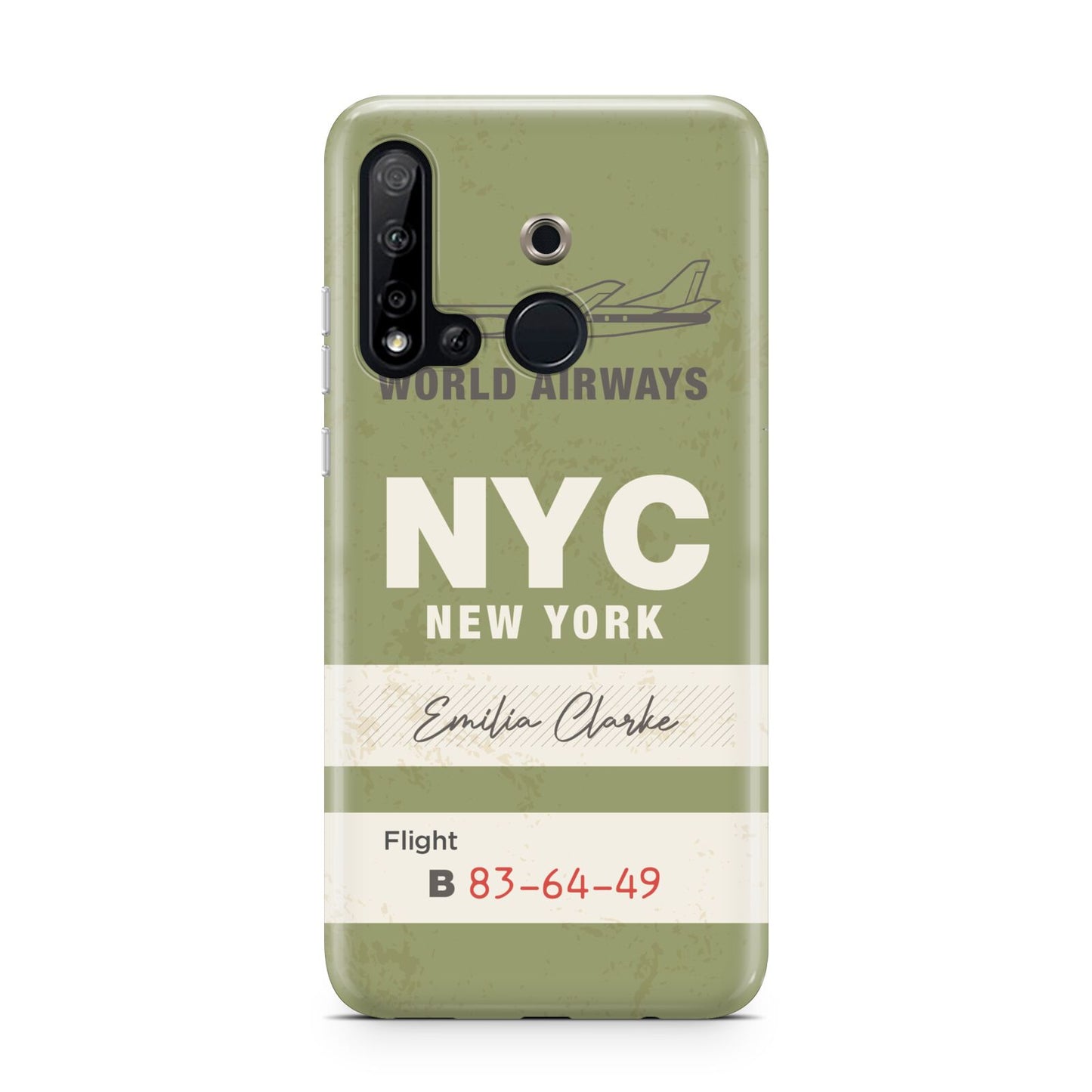 Personalised Vintage Baggage Tag Huawei P20 Lite 5G Phone Case