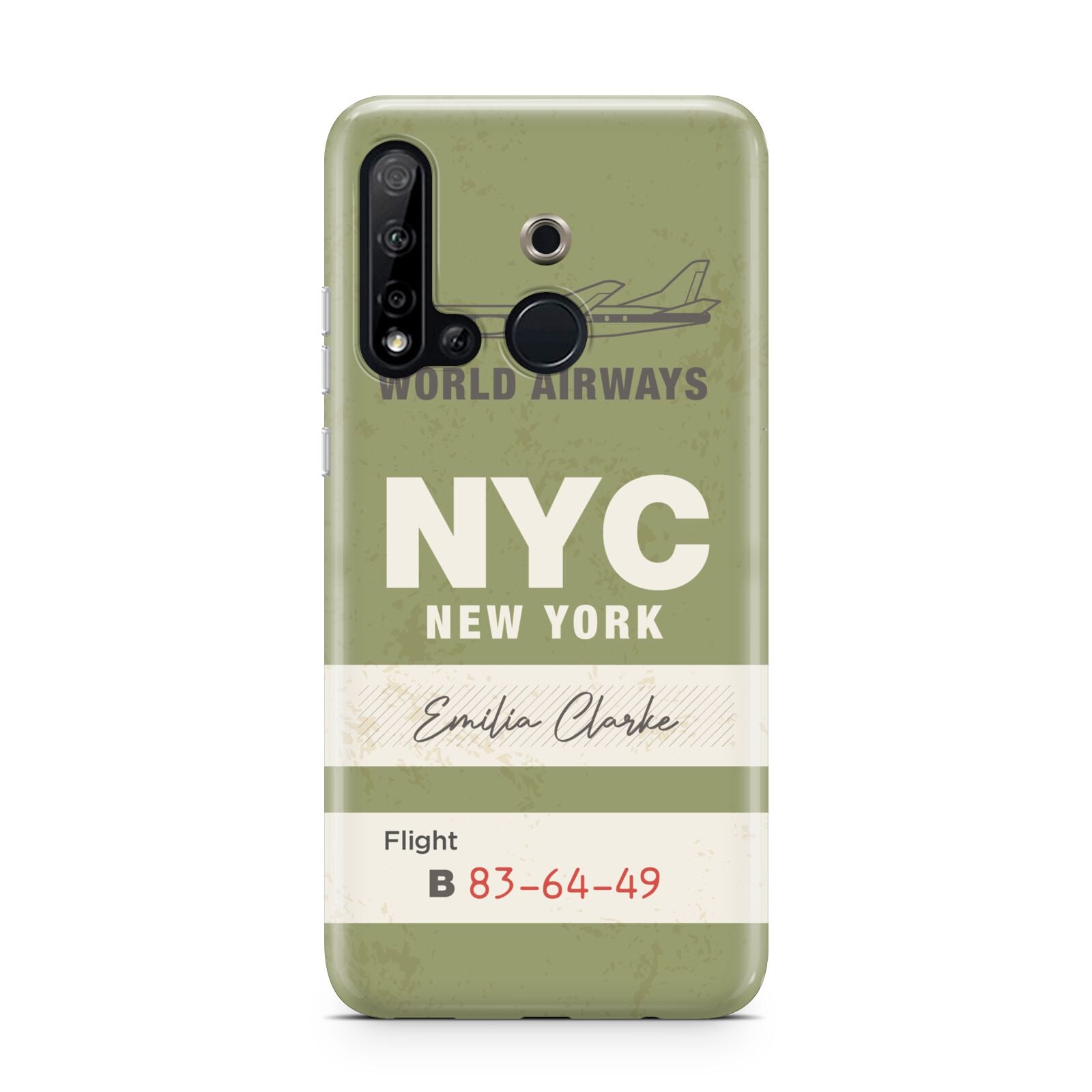 Personalised Vintage Baggage Tag Huawei P20 Lite 5G Phone Case
