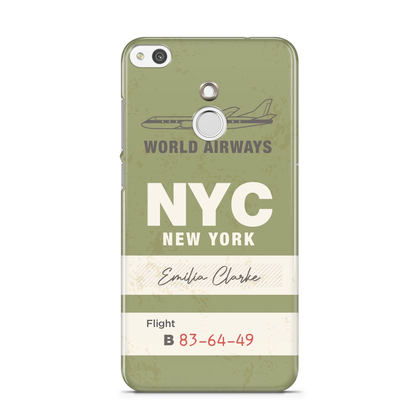 Personalised Vintage Baggage Tag Huawei P8 Lite Case