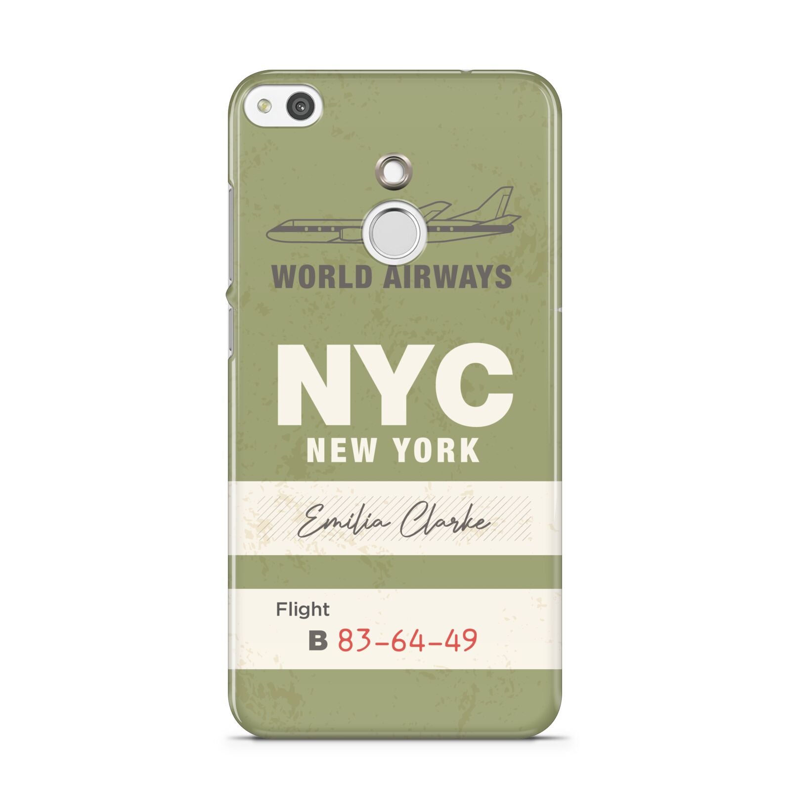 Personalised Vintage Baggage Tag Huawei P8 Lite Case