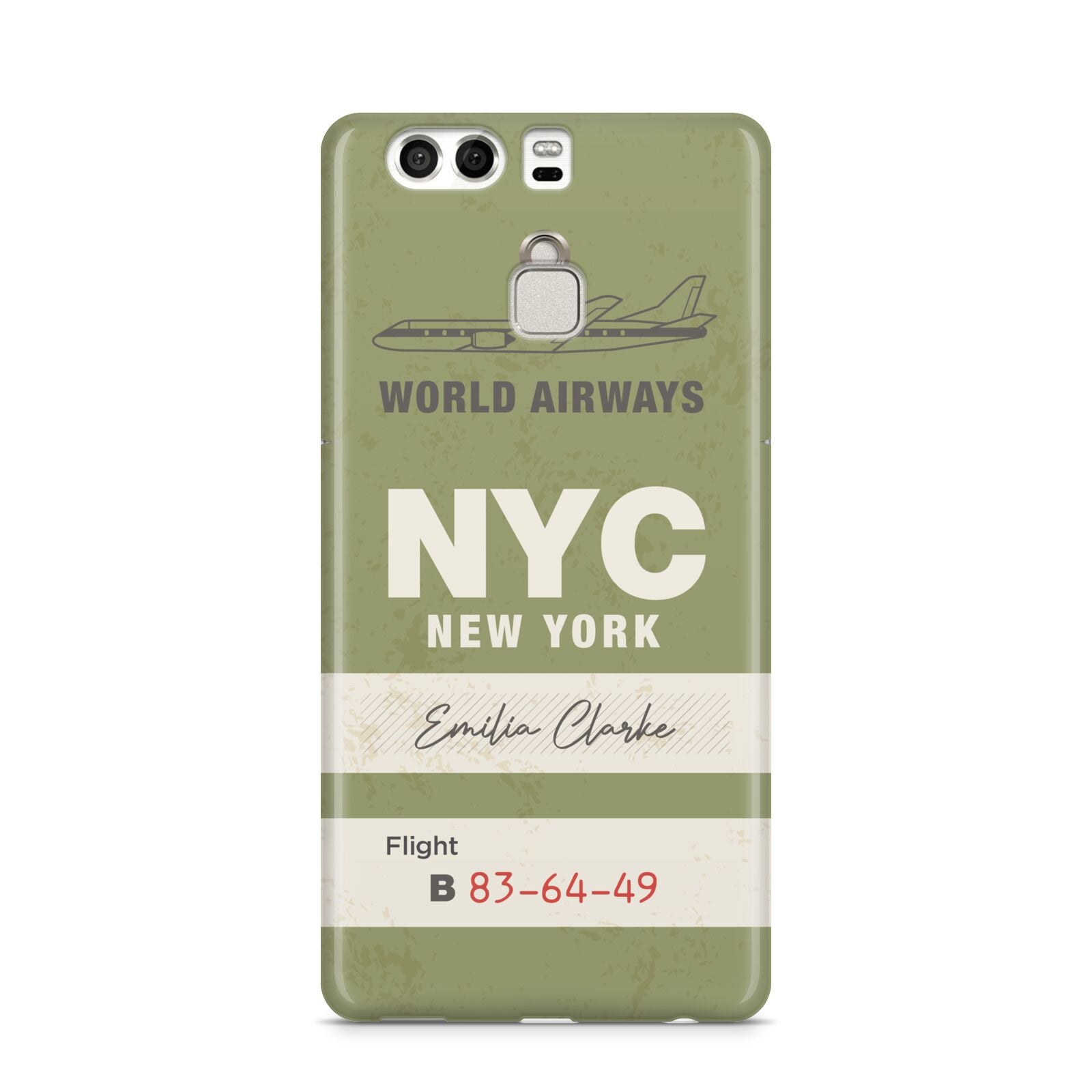 Personalised Vintage Baggage Tag Huawei P9 Case