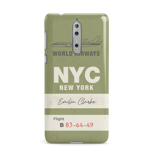 Personalised Vintage Baggage Tag Nokia Case