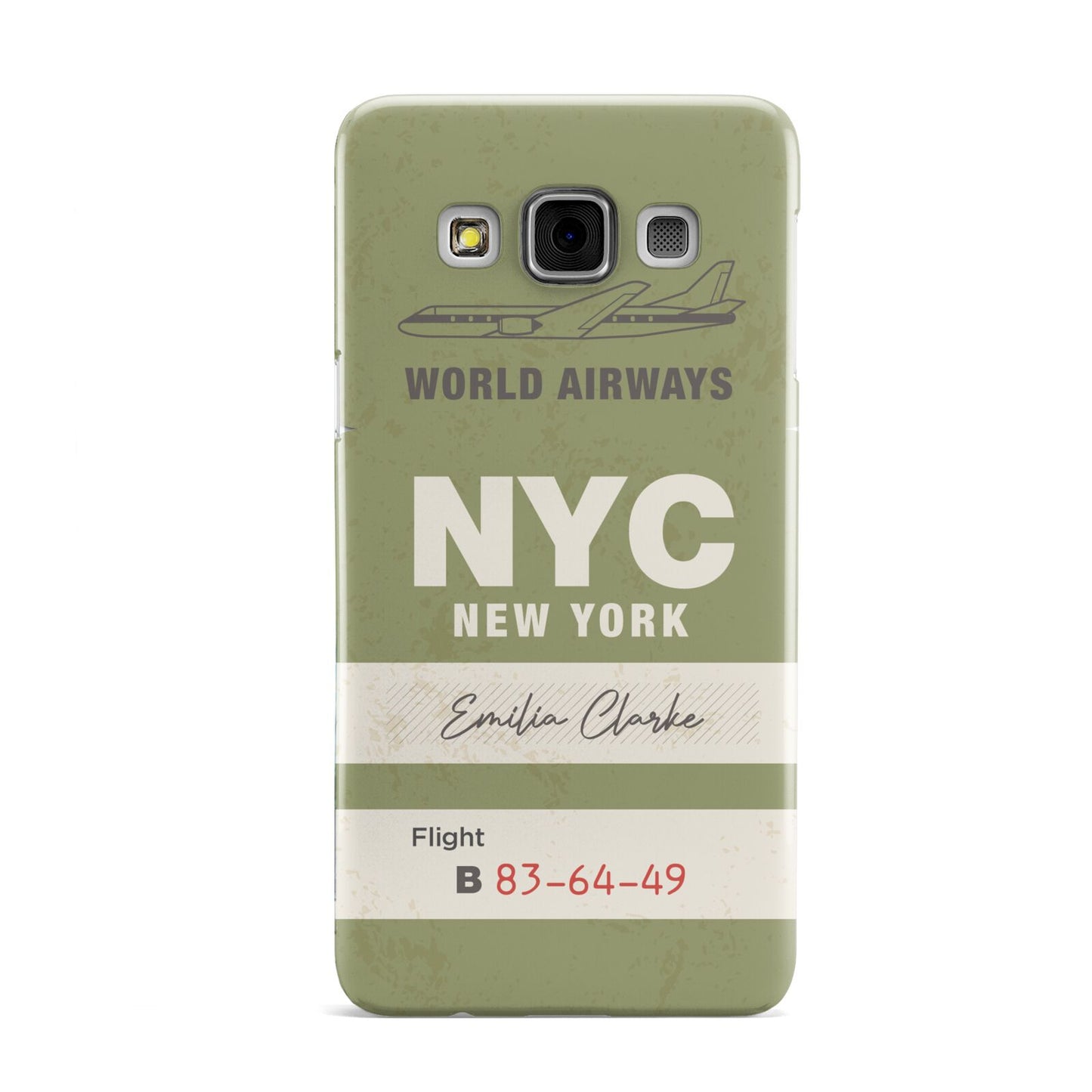 Personalised Vintage Baggage Tag Samsung Galaxy A3 Case
