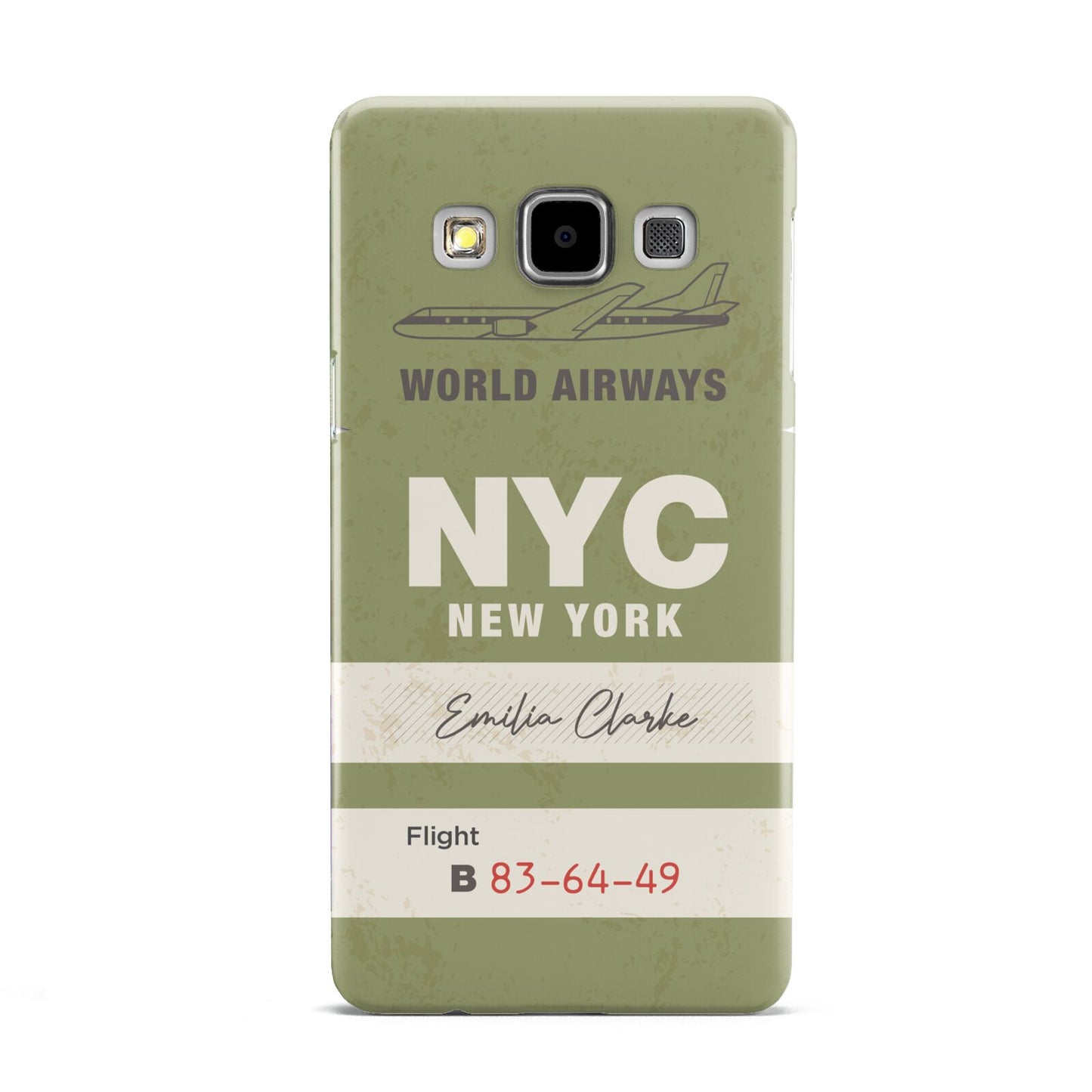 Personalised Vintage Baggage Tag Samsung Galaxy A5 Case