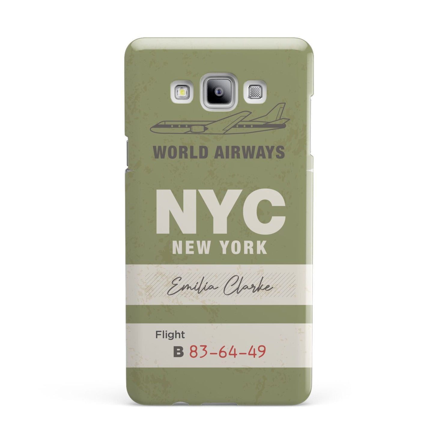 Personalised Vintage Baggage Tag Samsung Galaxy A7 2015 Case