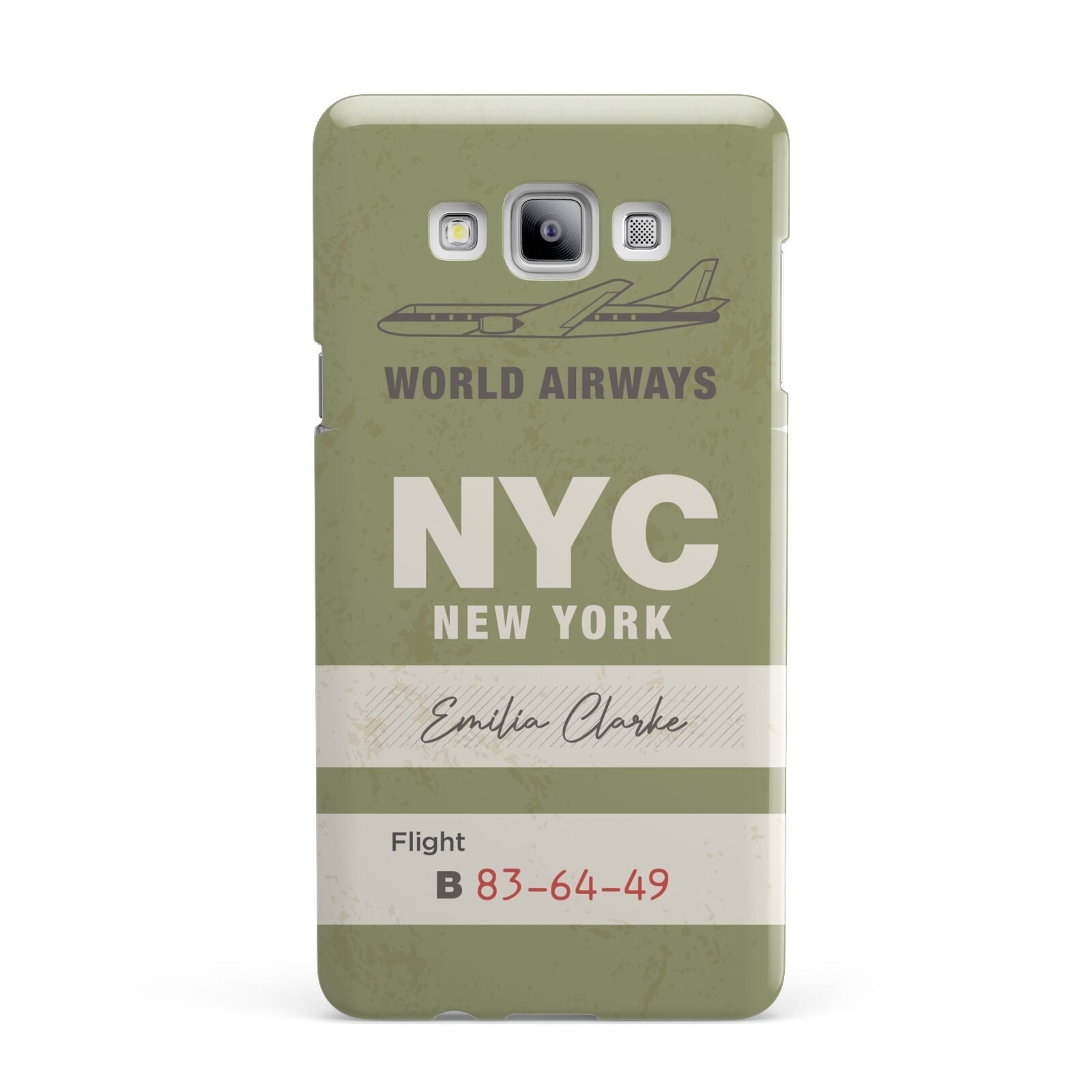 Personalised Vintage Baggage Tag Samsung Galaxy A7 2015 Case