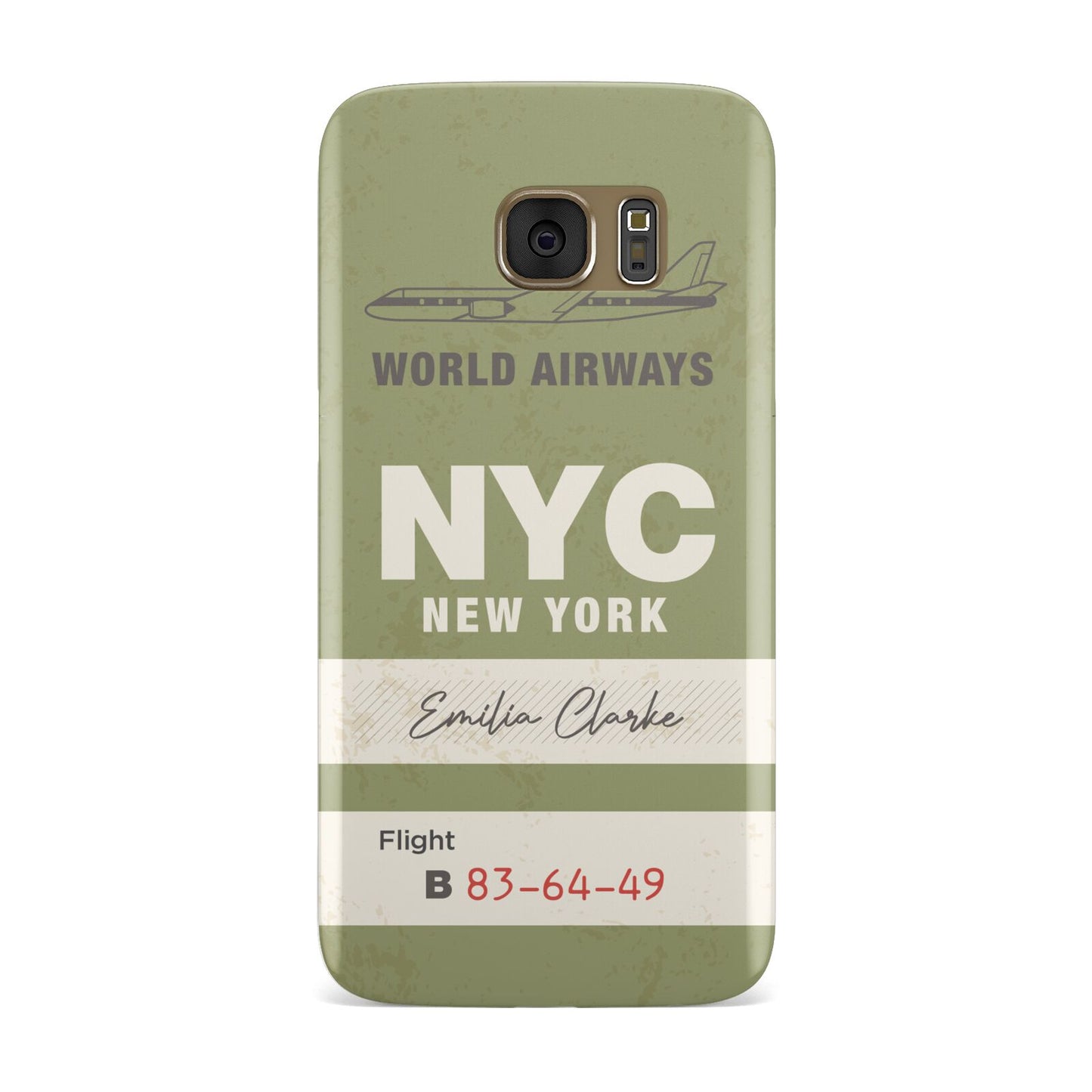 Personalised Vintage Baggage Tag Samsung Galaxy Case
