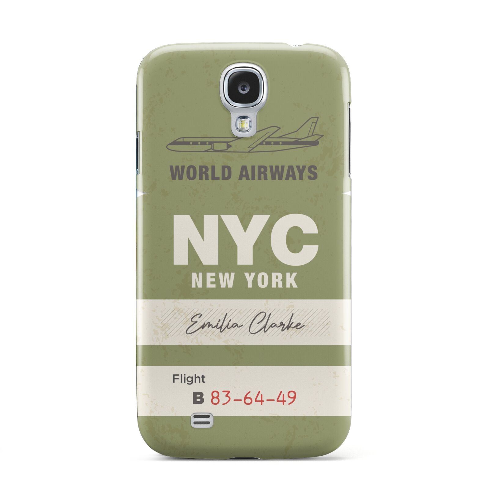Personalised Vintage Baggage Tag Samsung Galaxy S4 Case