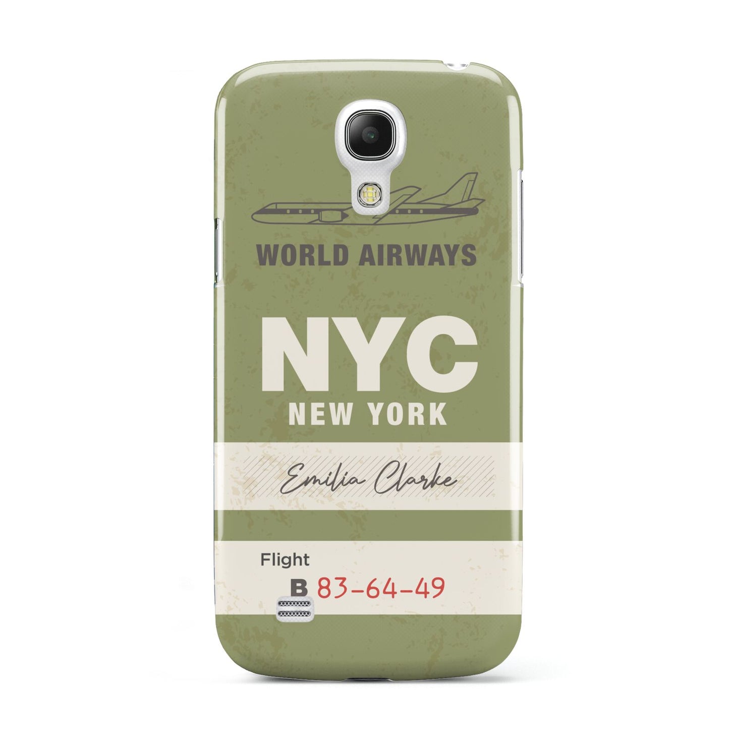 Personalised Vintage Baggage Tag Samsung Galaxy S4 Mini Case