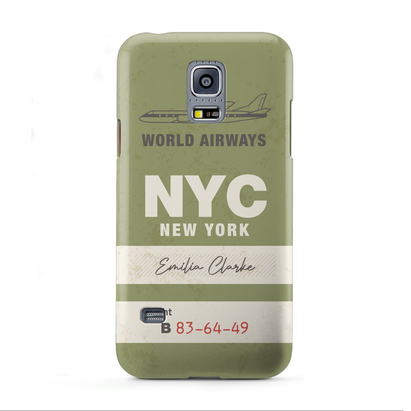 Personalised Vintage Baggage Tag Samsung Galaxy S5 Mini Case