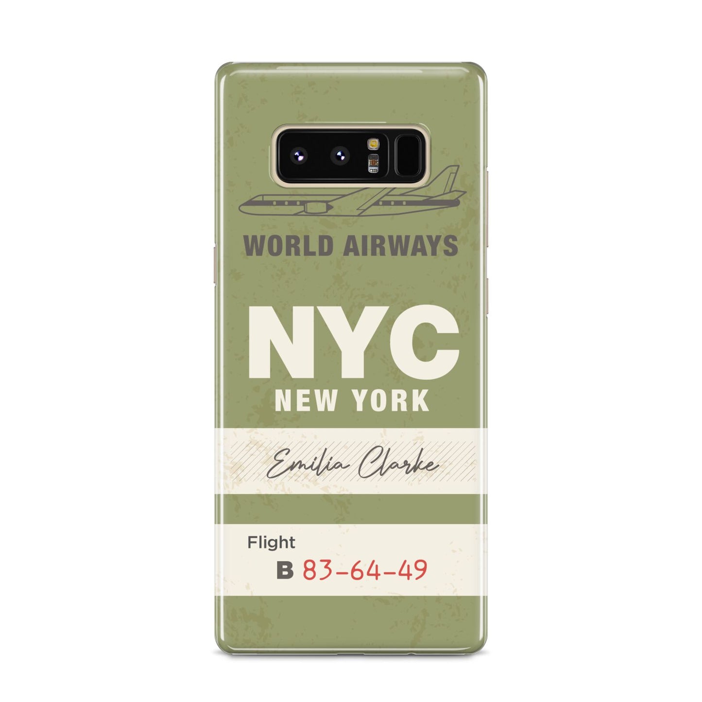 Personalised Vintage Baggage Tag Samsung Galaxy S8 Case