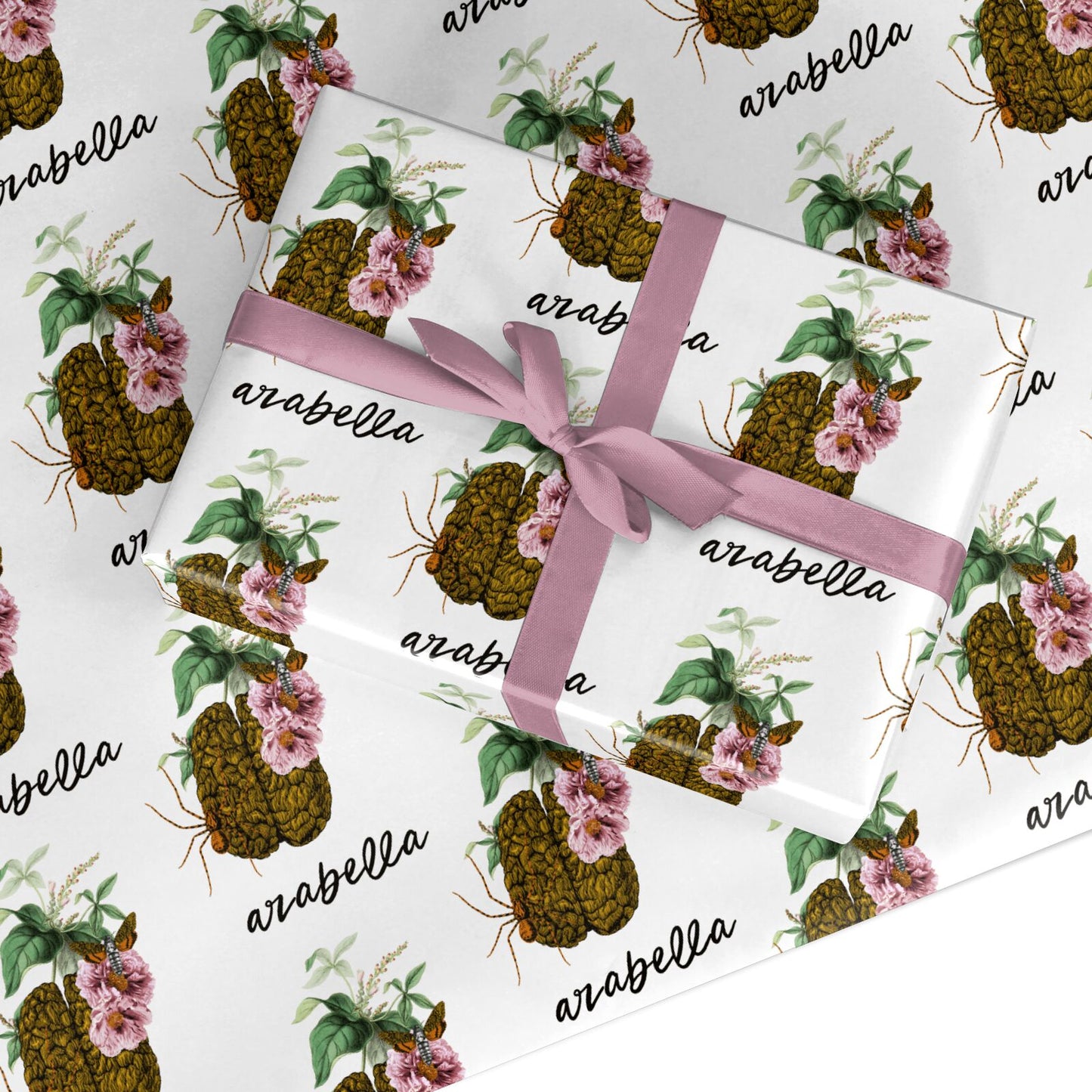 Personalised Vintage Brain Drawing Custom Wrapping Paper