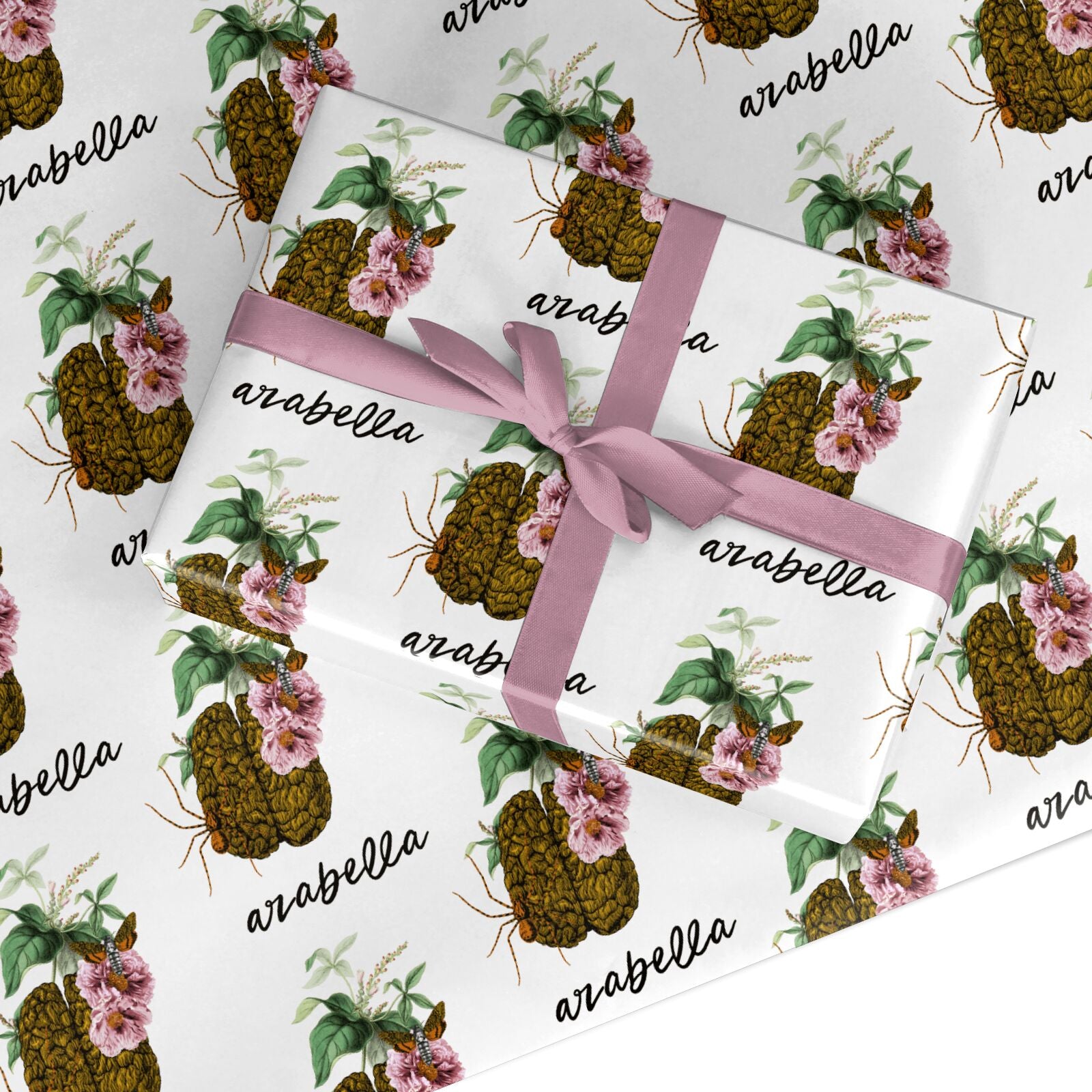 Personalised Vintage Brain Drawing Custom Wrapping Paper