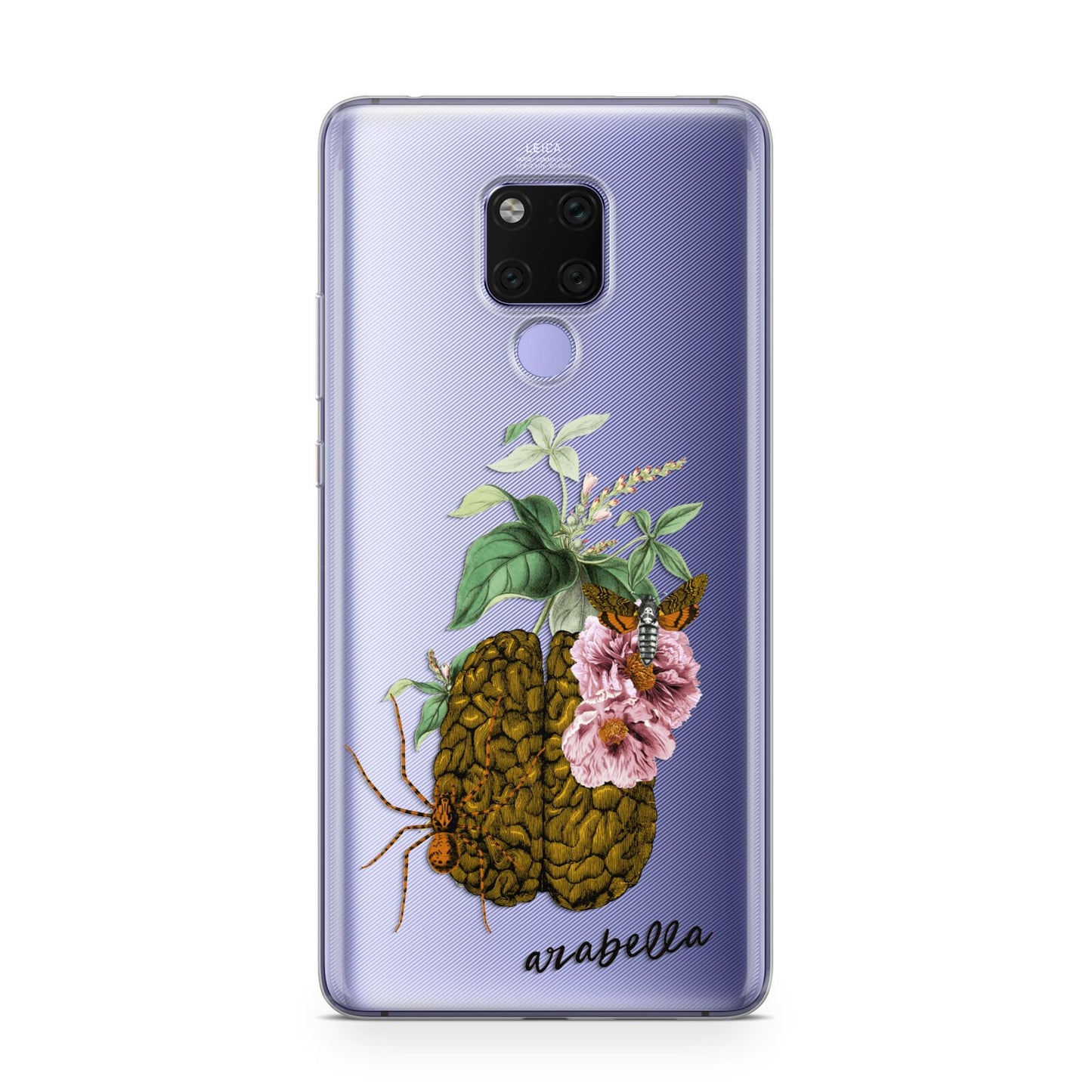 Personalised Vintage Brain Drawing Huawei Mate 20X Phone Case