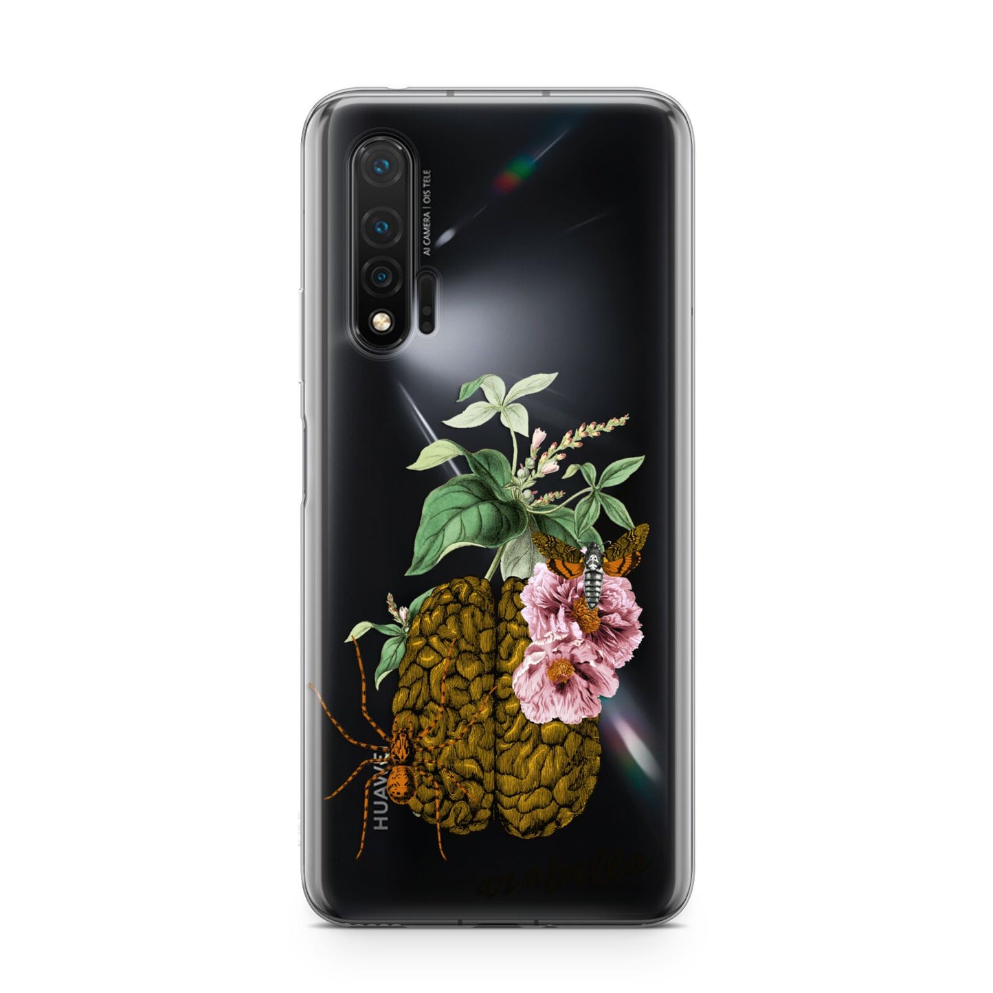 Personalised Vintage Brain Drawing Huawei Nova 6 Phone Case