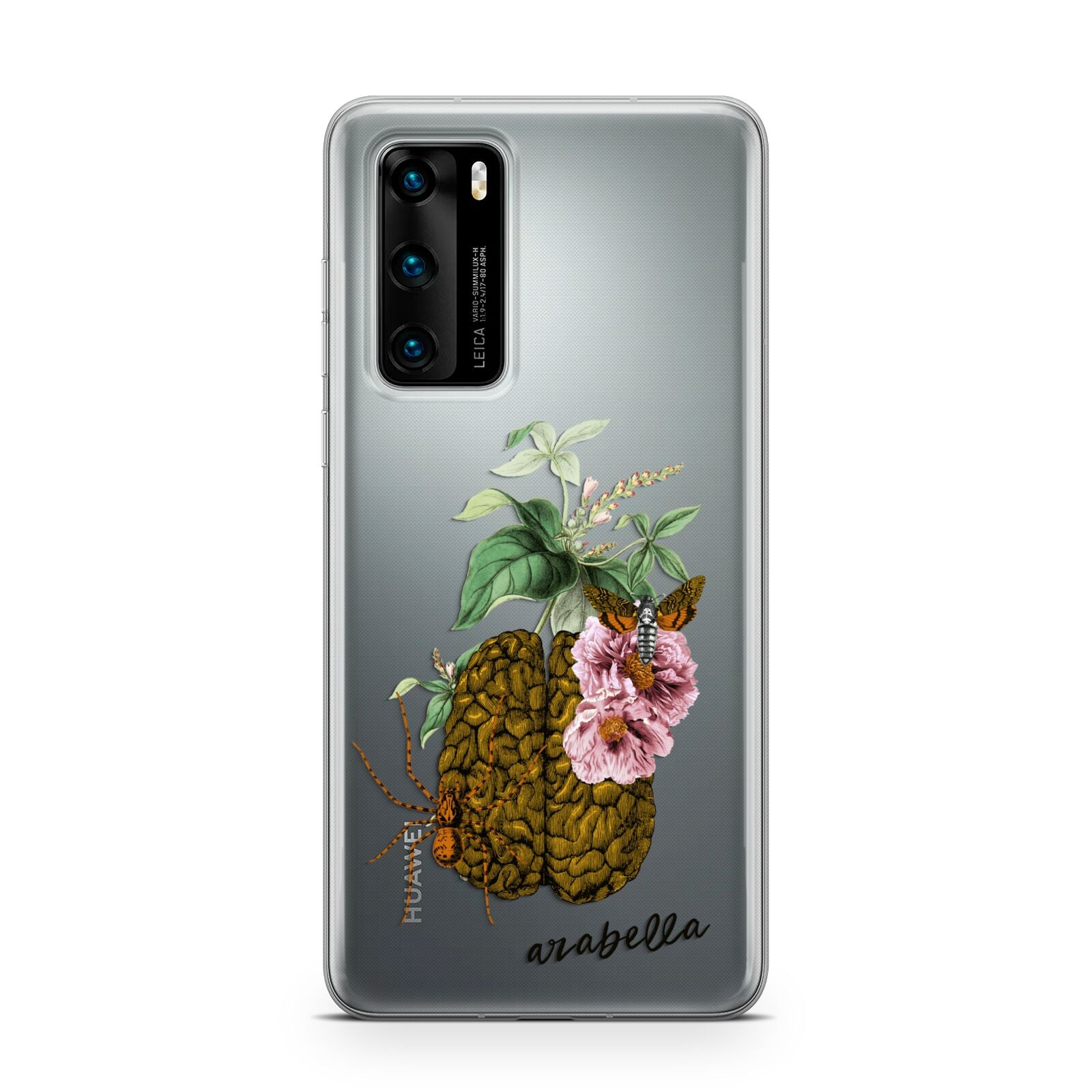Personalised Vintage Brain Drawing Huawei P40 Phone Case