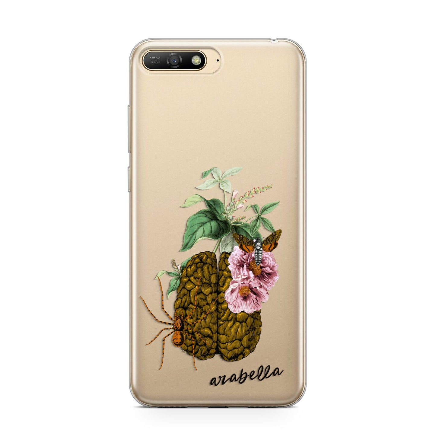 Personalised Vintage Brain Drawing Huawei Y6 2018