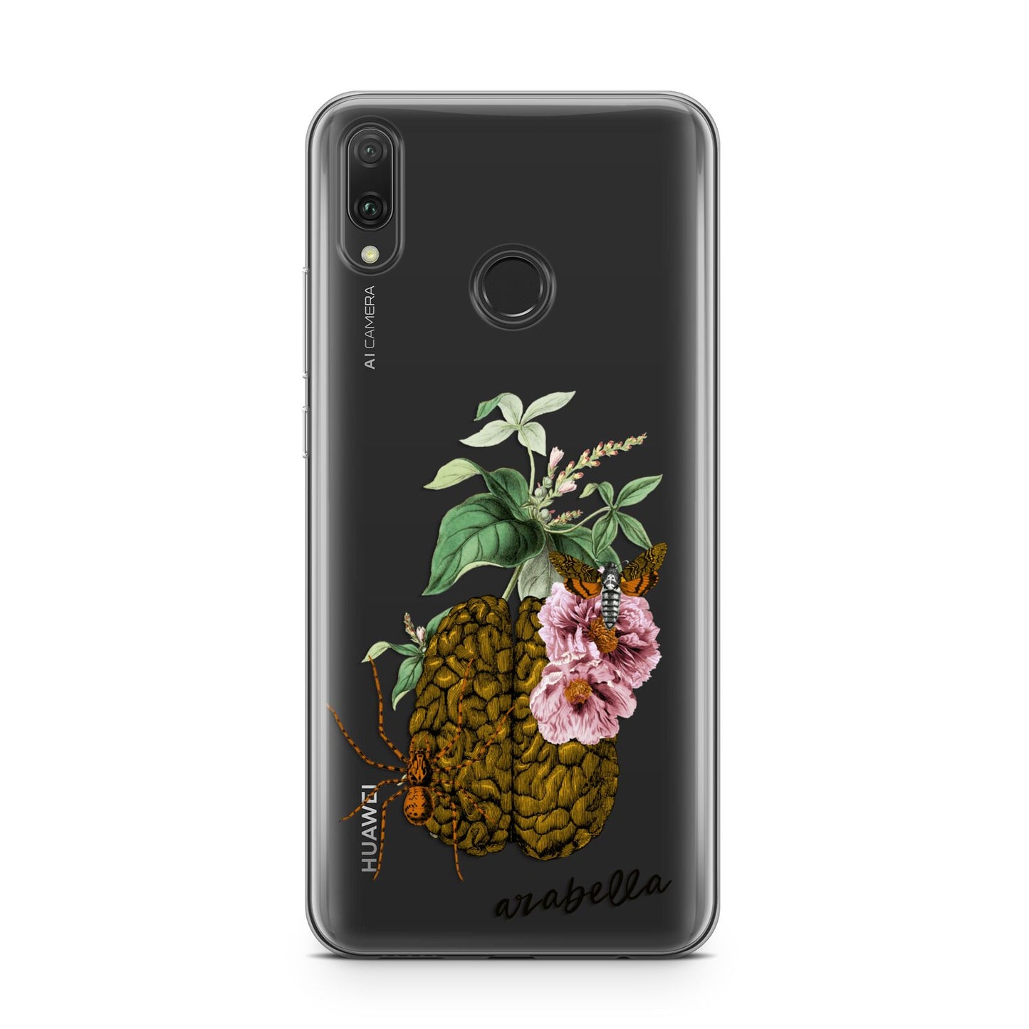 Personalised Vintage Brain Drawing Huawei Y9 2019