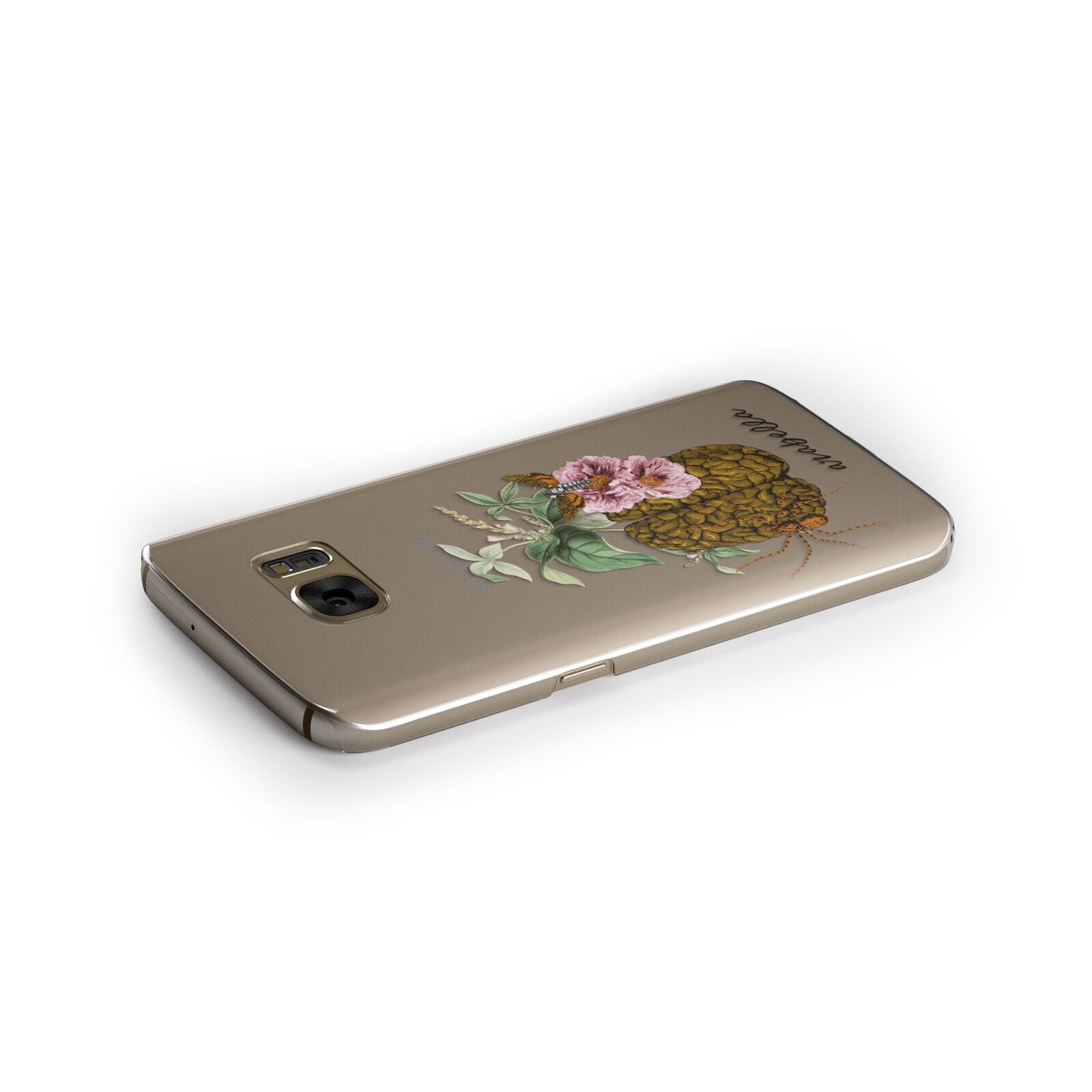 Personalised Vintage Brain Drawing Samsung Galaxy Case Side Close Up