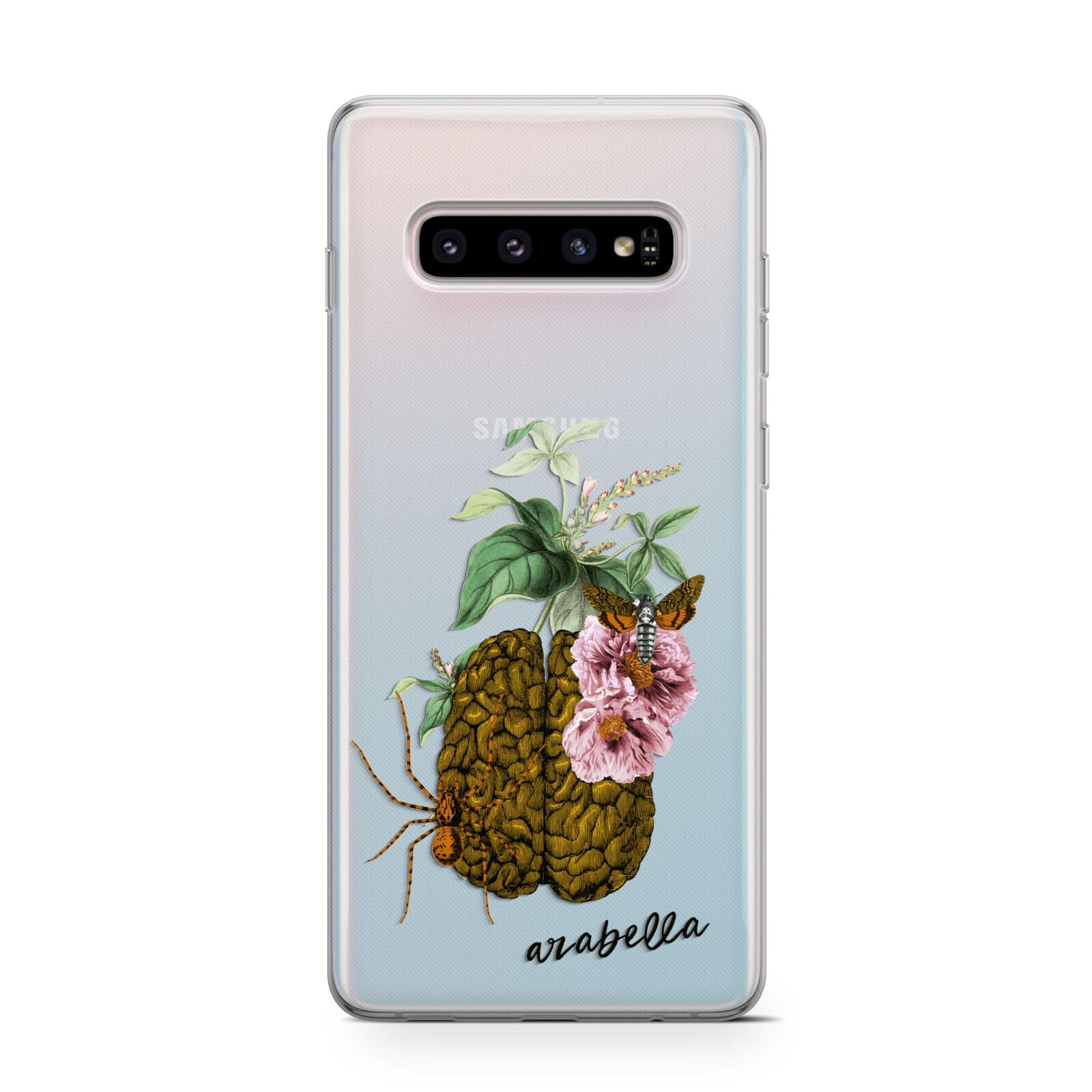 Personalised Vintage Brain Drawing Samsung Galaxy S10 Case