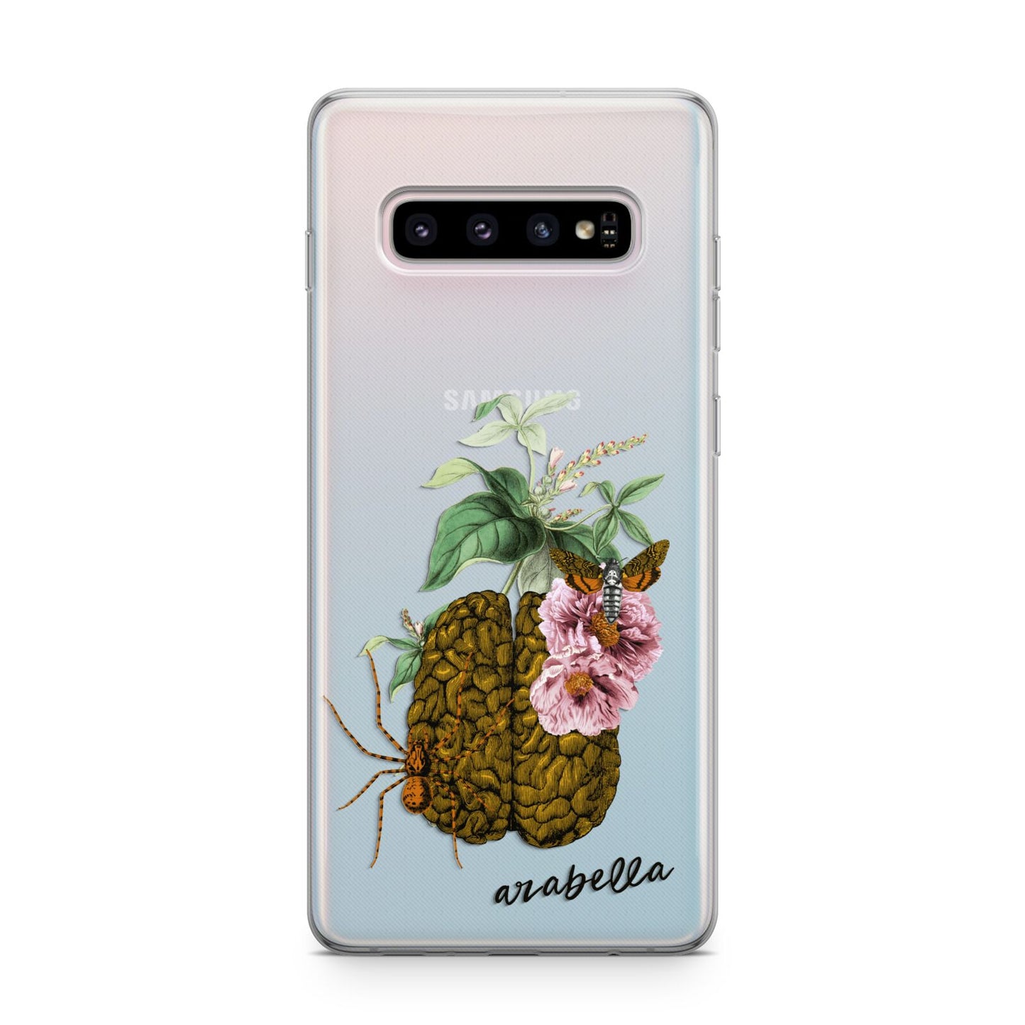 Personalised Vintage Brain Drawing Samsung Galaxy S10 Plus Case