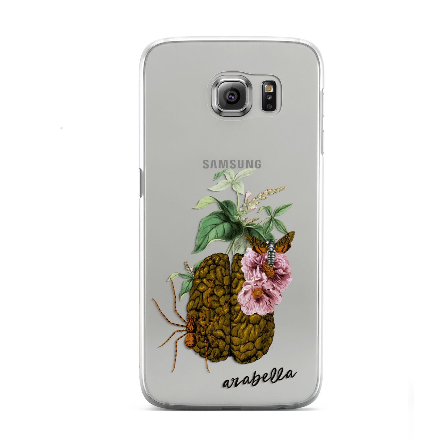 Personalised Vintage Brain Drawing Samsung Galaxy S6 Case