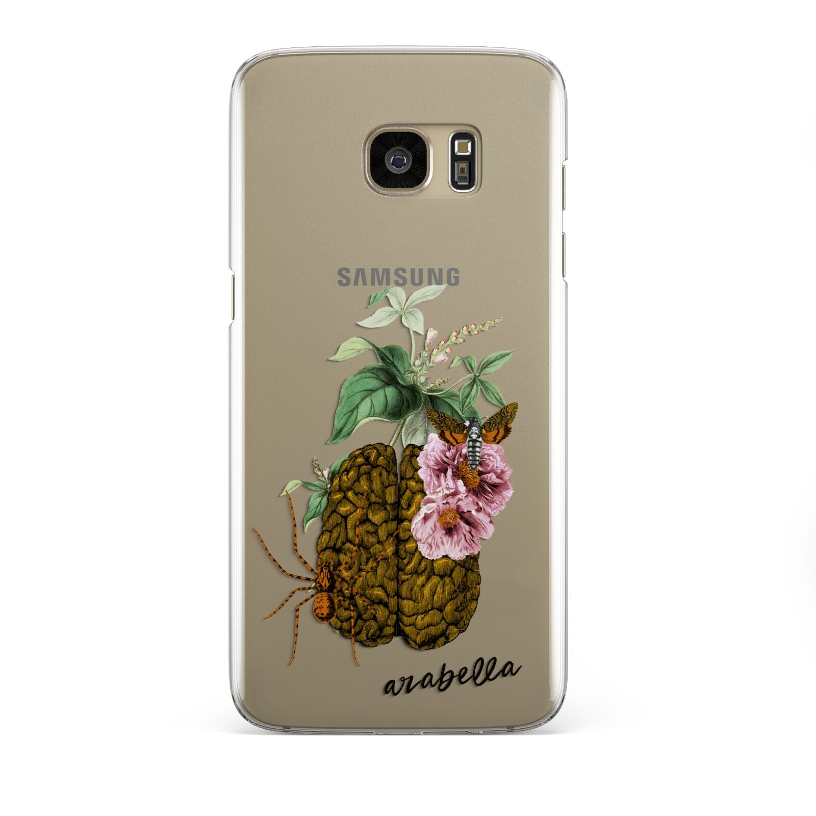 Personalised Vintage Brain Drawing Samsung Galaxy S7 Edge Case