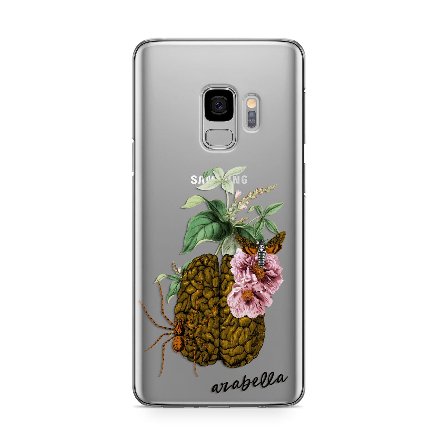 Personalised Vintage Brain Drawing Samsung Galaxy S9 Case