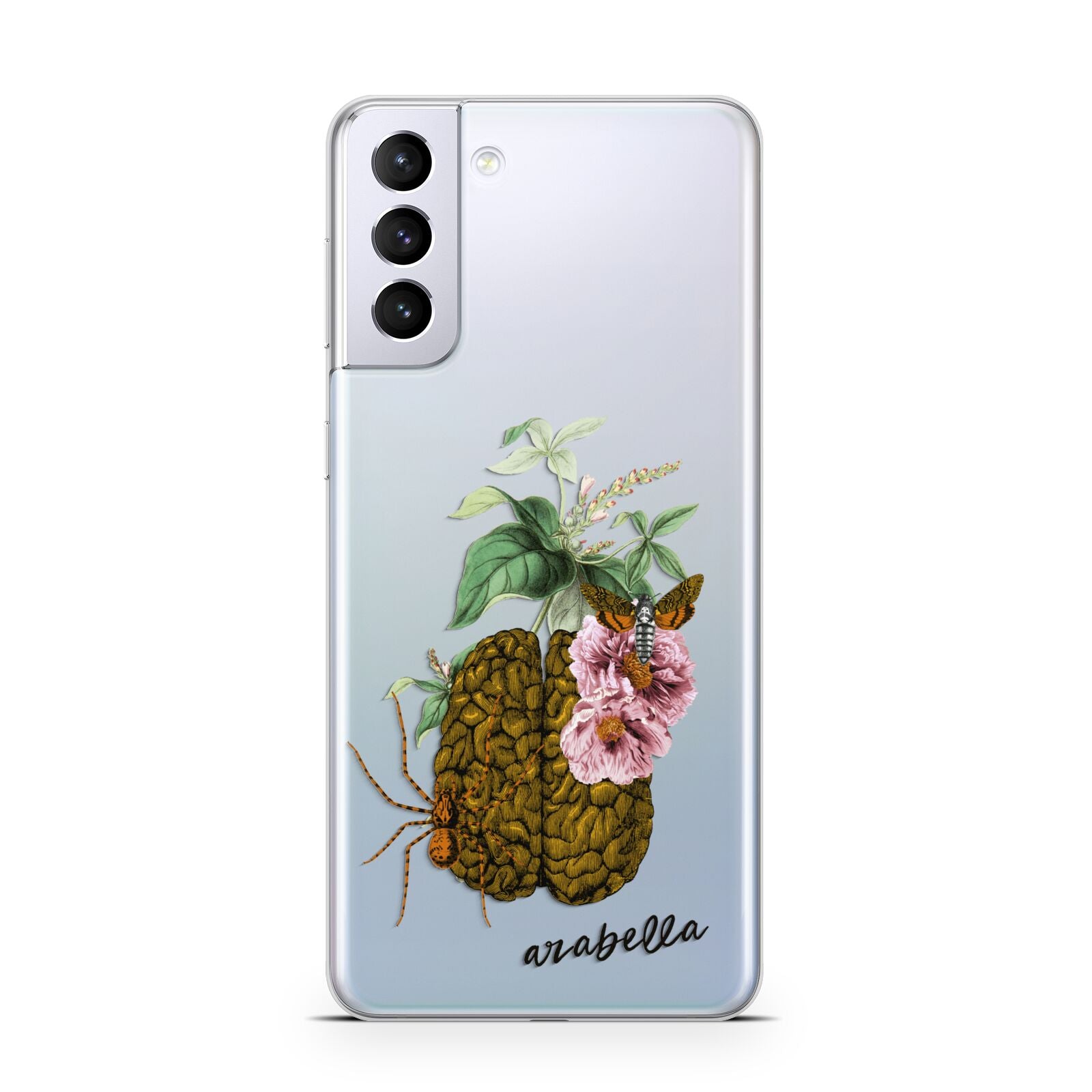 Personalised Vintage Brain Drawing Samsung S21 Plus Case